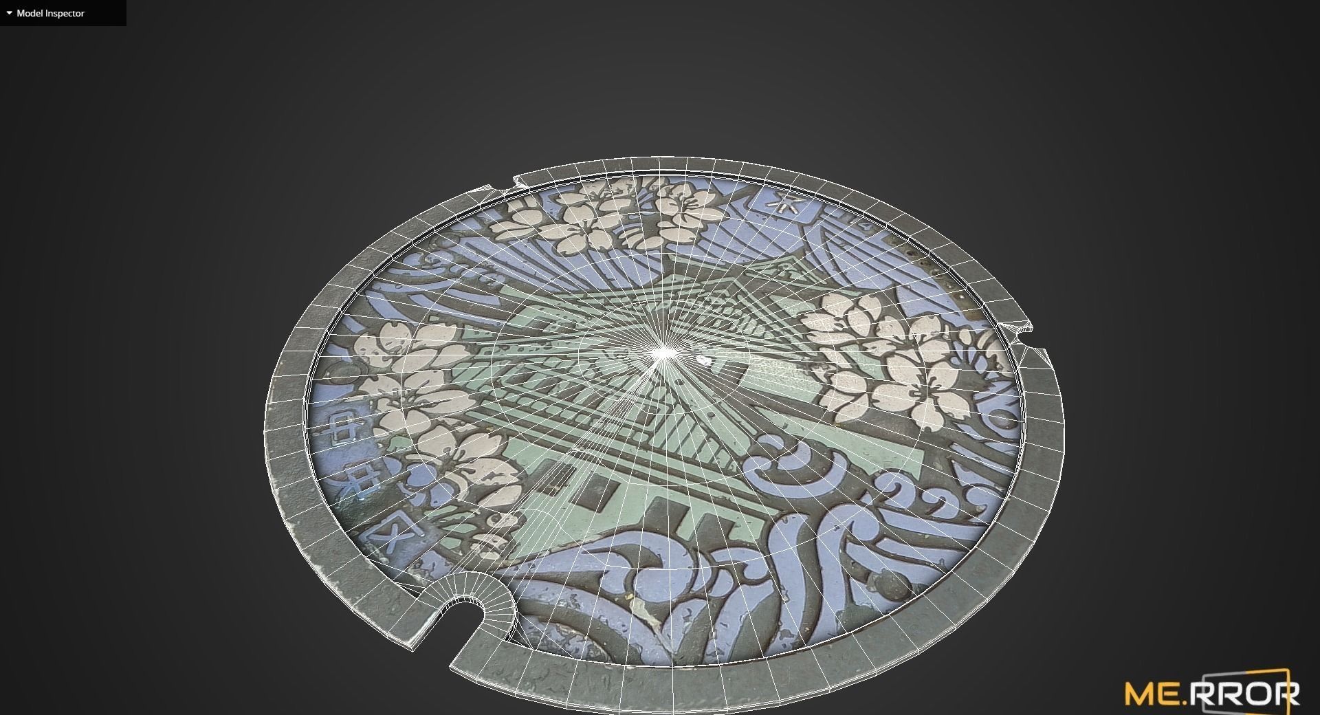 Game Ready Osaka Manhole Low-poly 3D model_17