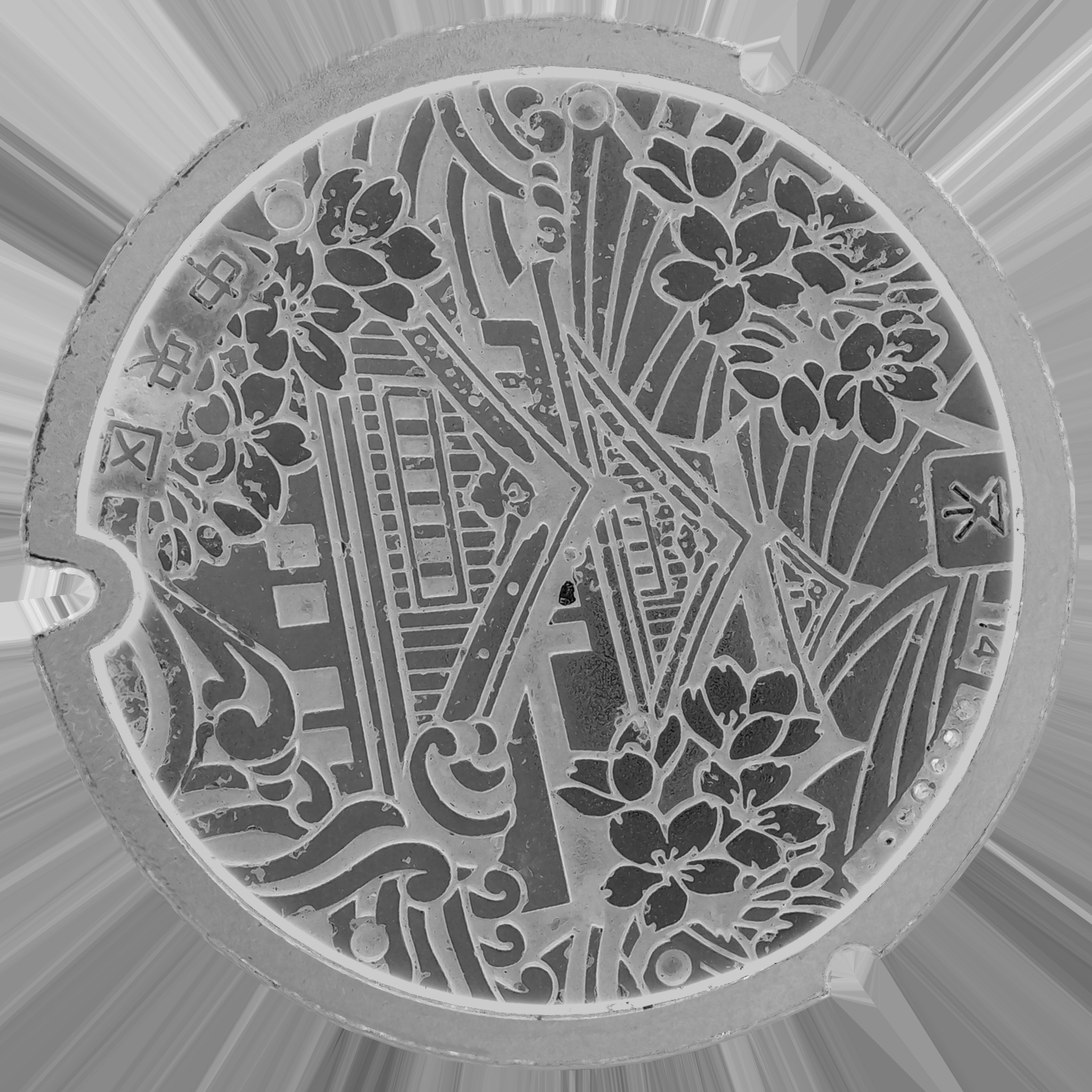 Game Ready Osaka Manhole Low-poly 3D model_14