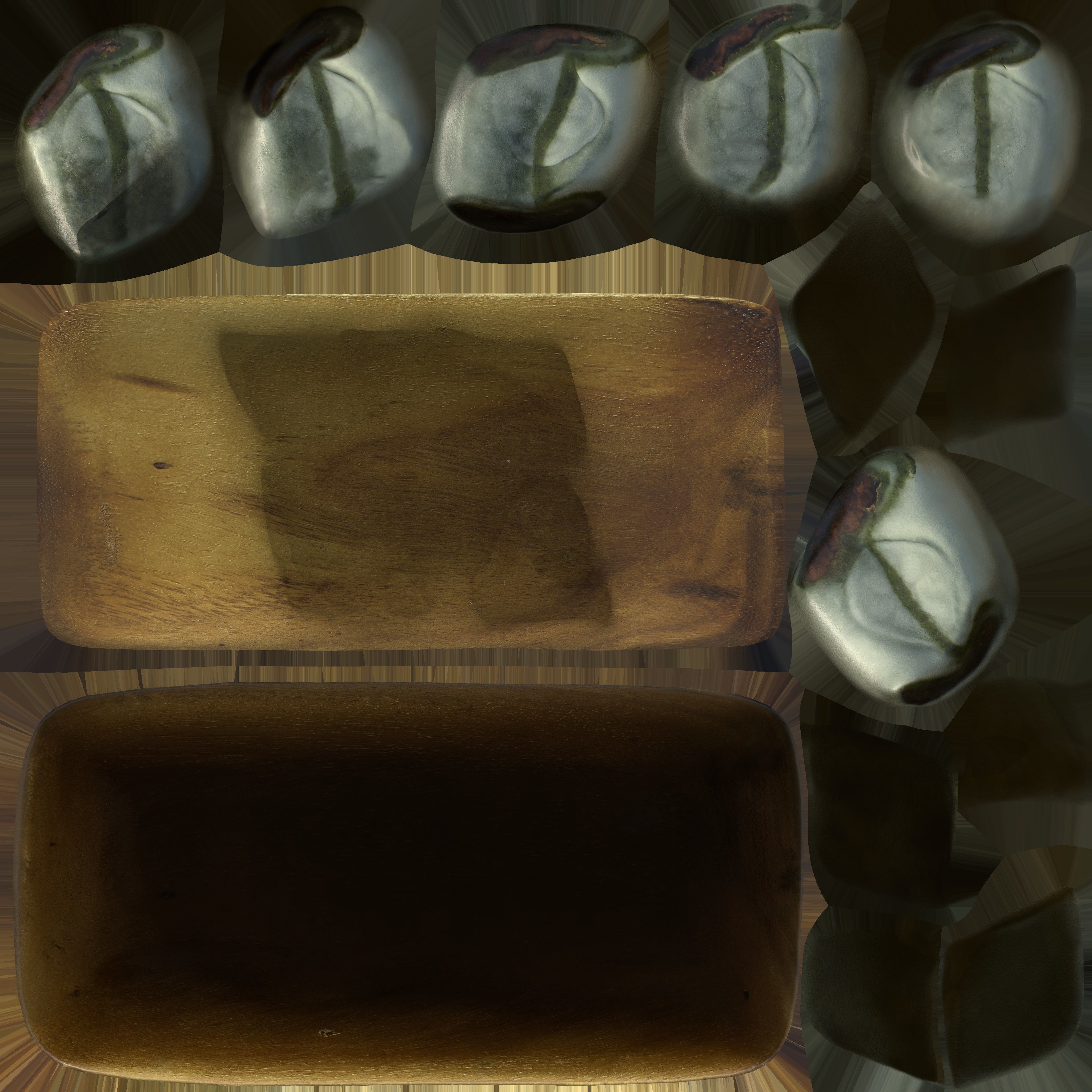 Game Ready Korean Rice Cake Jeolpyeon 2 Low-poly 3D model_12