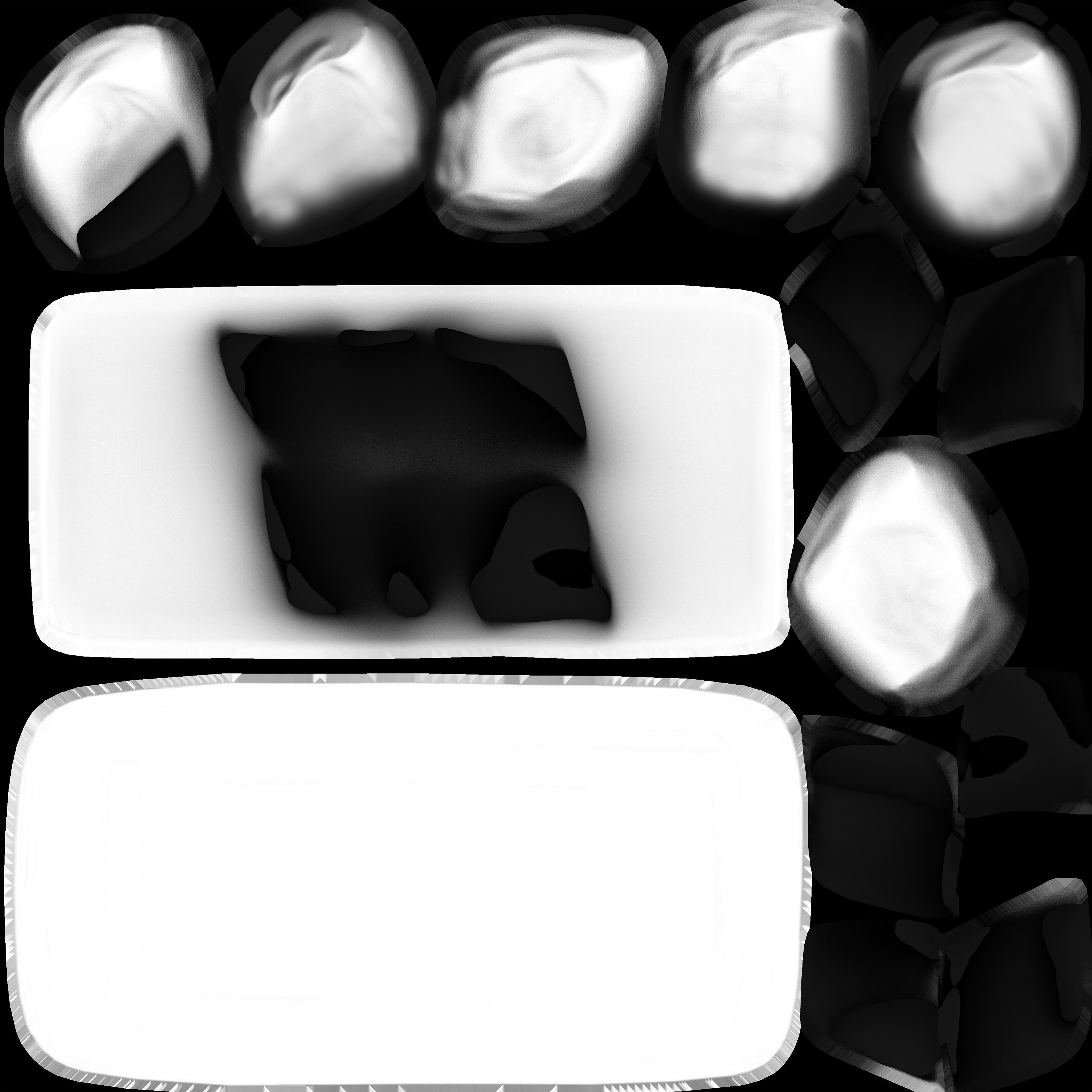 Game Ready Korean Rice Cake Jeolpyeon 2 Low-poly 3D model_14