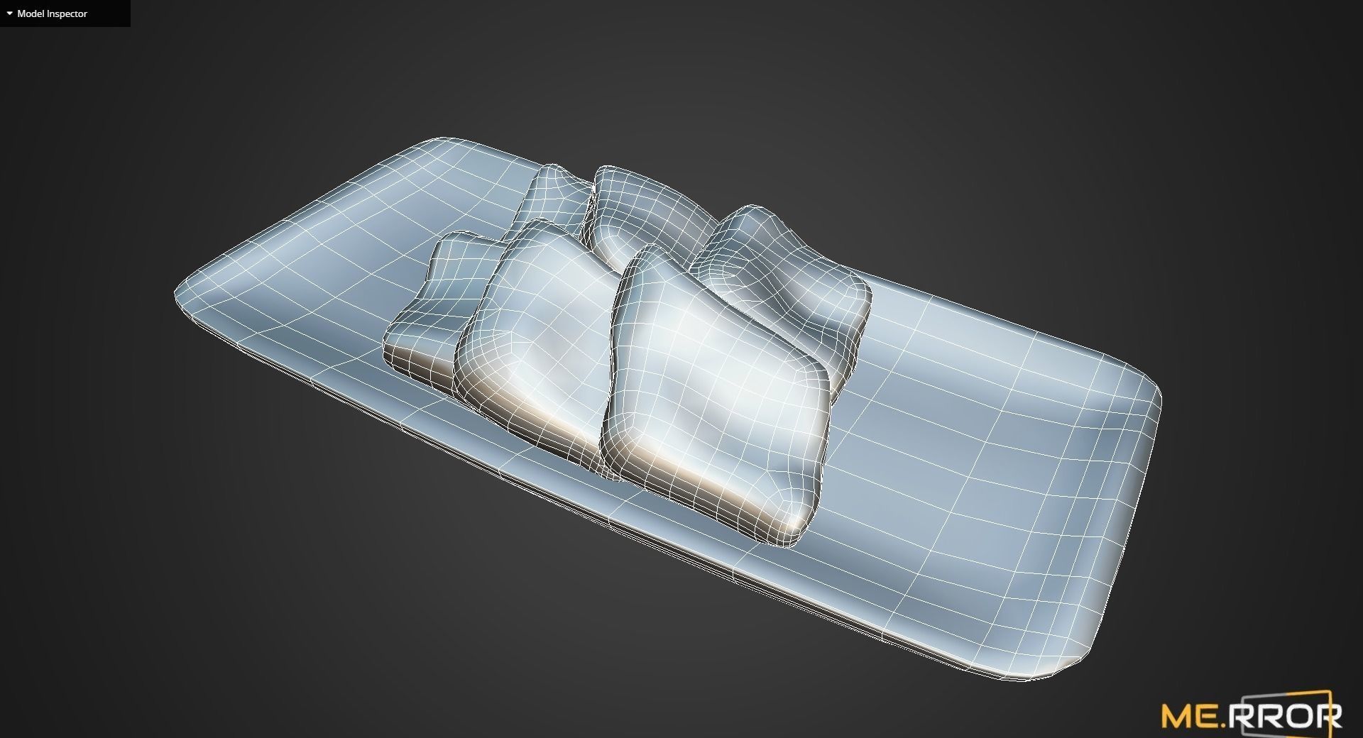 Game Ready Korean Rice Cake Jeolpyeon 2 Low-poly 3D model_5