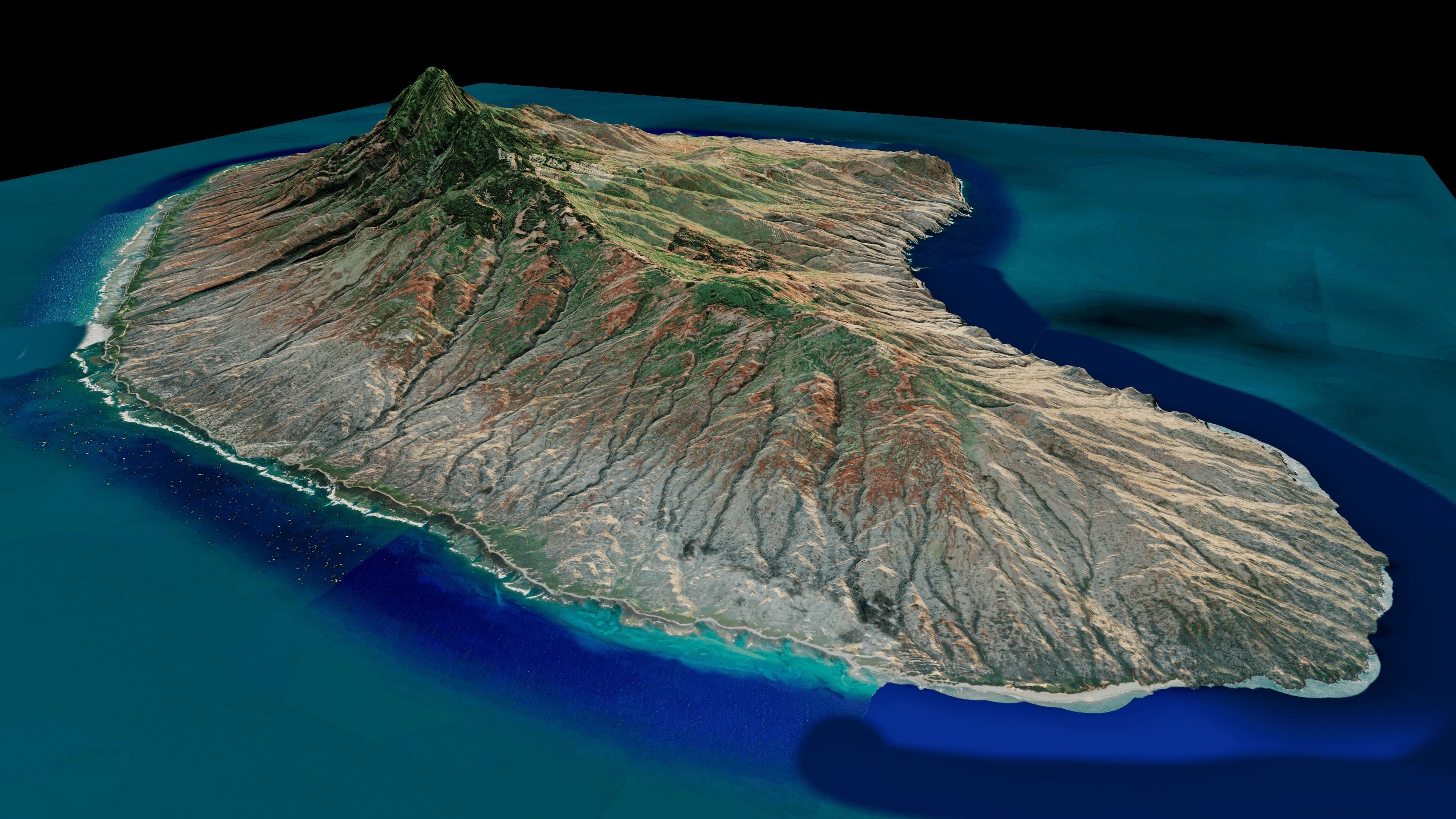 Lanai Island 3d Model terrain Low-poly 3D model_9
