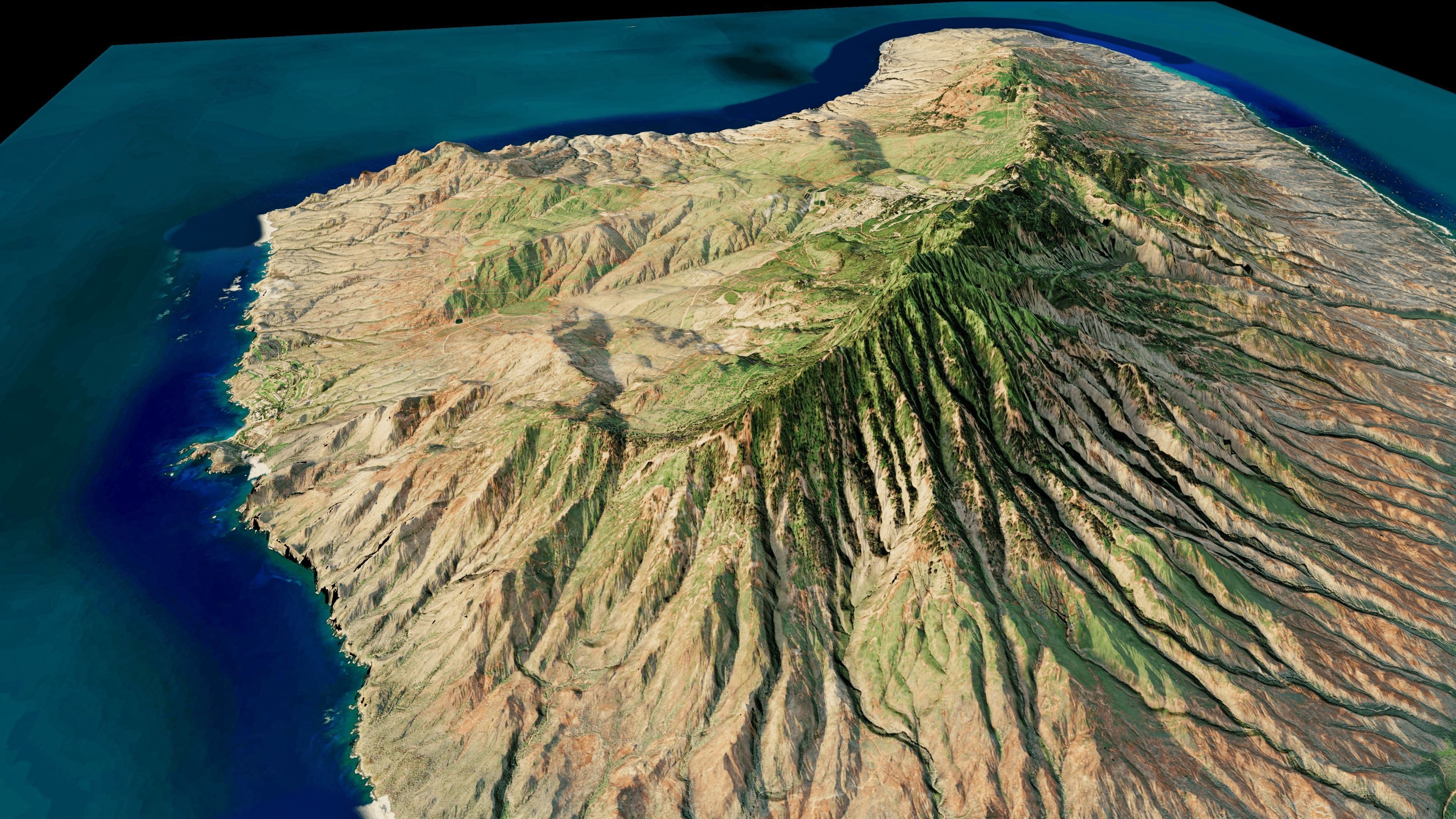 Lanai Island 3d Model terrain Low-poly 3D model_6