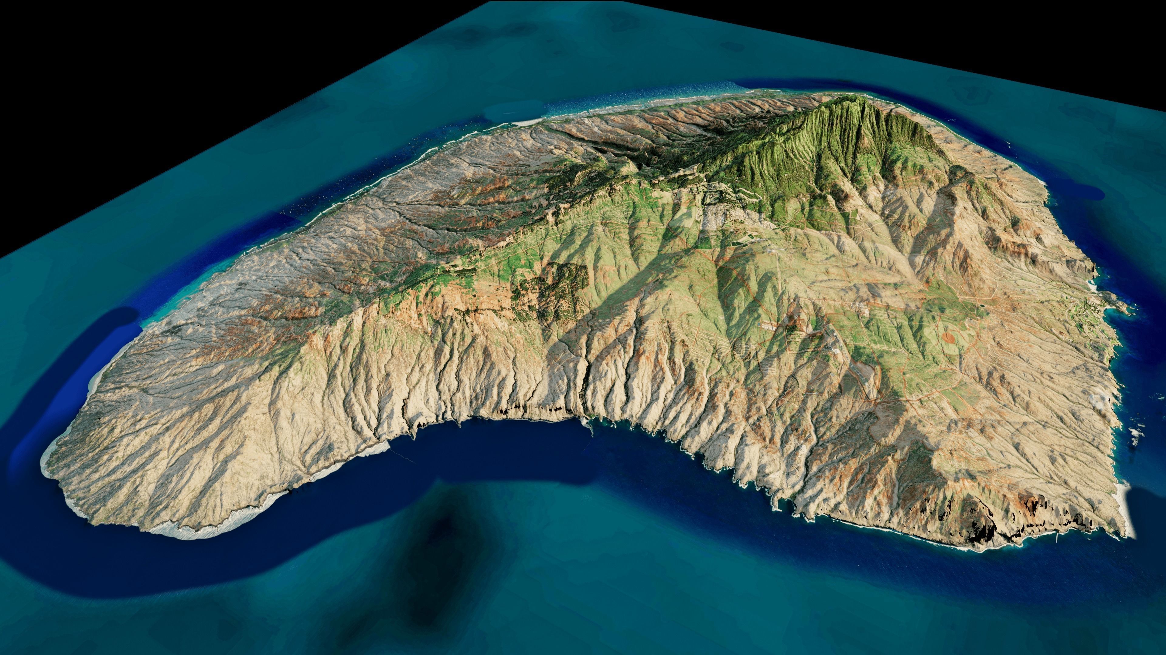 Lanai Island 3d Model terrain Low-poly 3D model_10