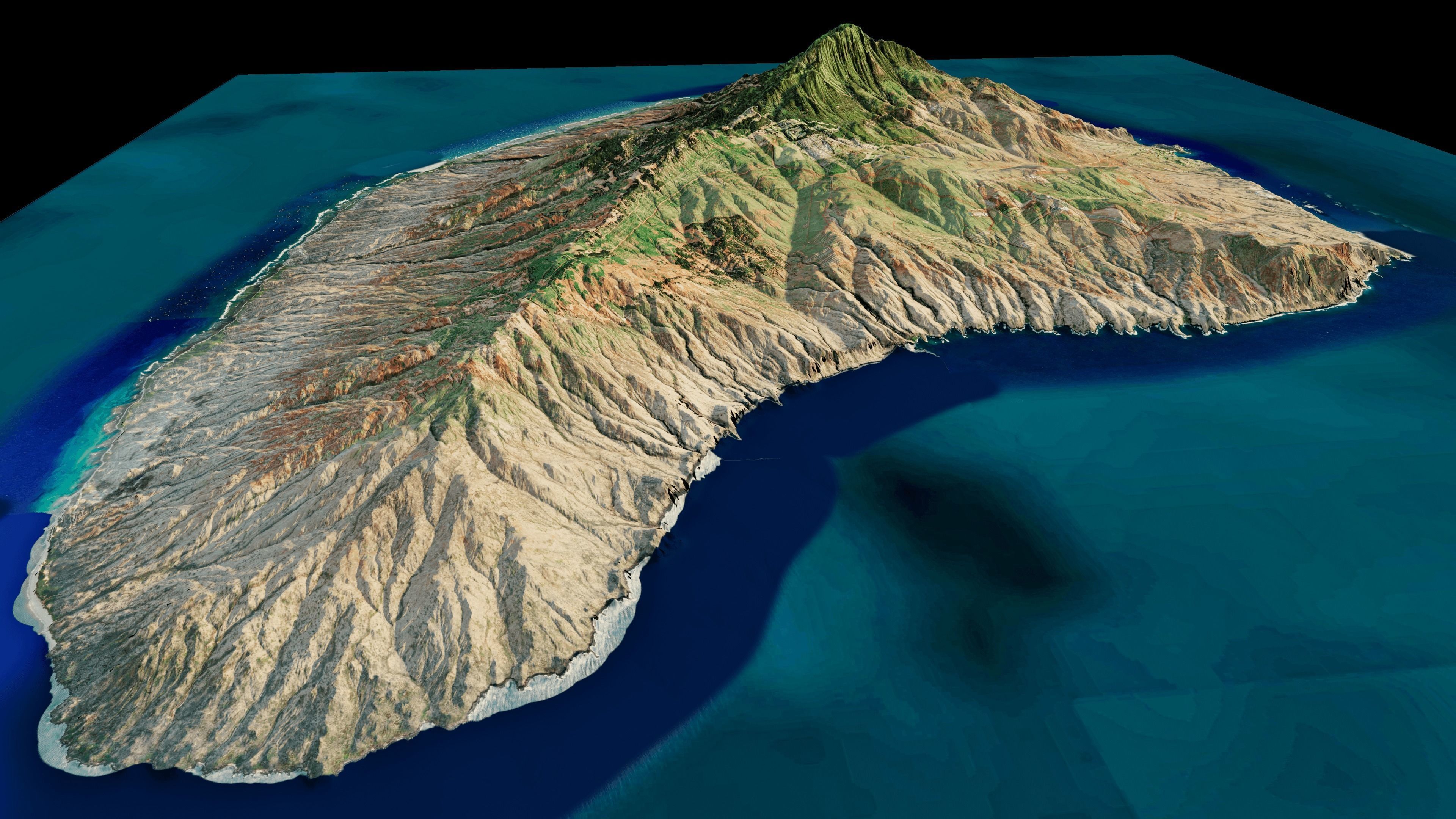 Lanai Island 3d Model terrain Low-poly 3D model_12