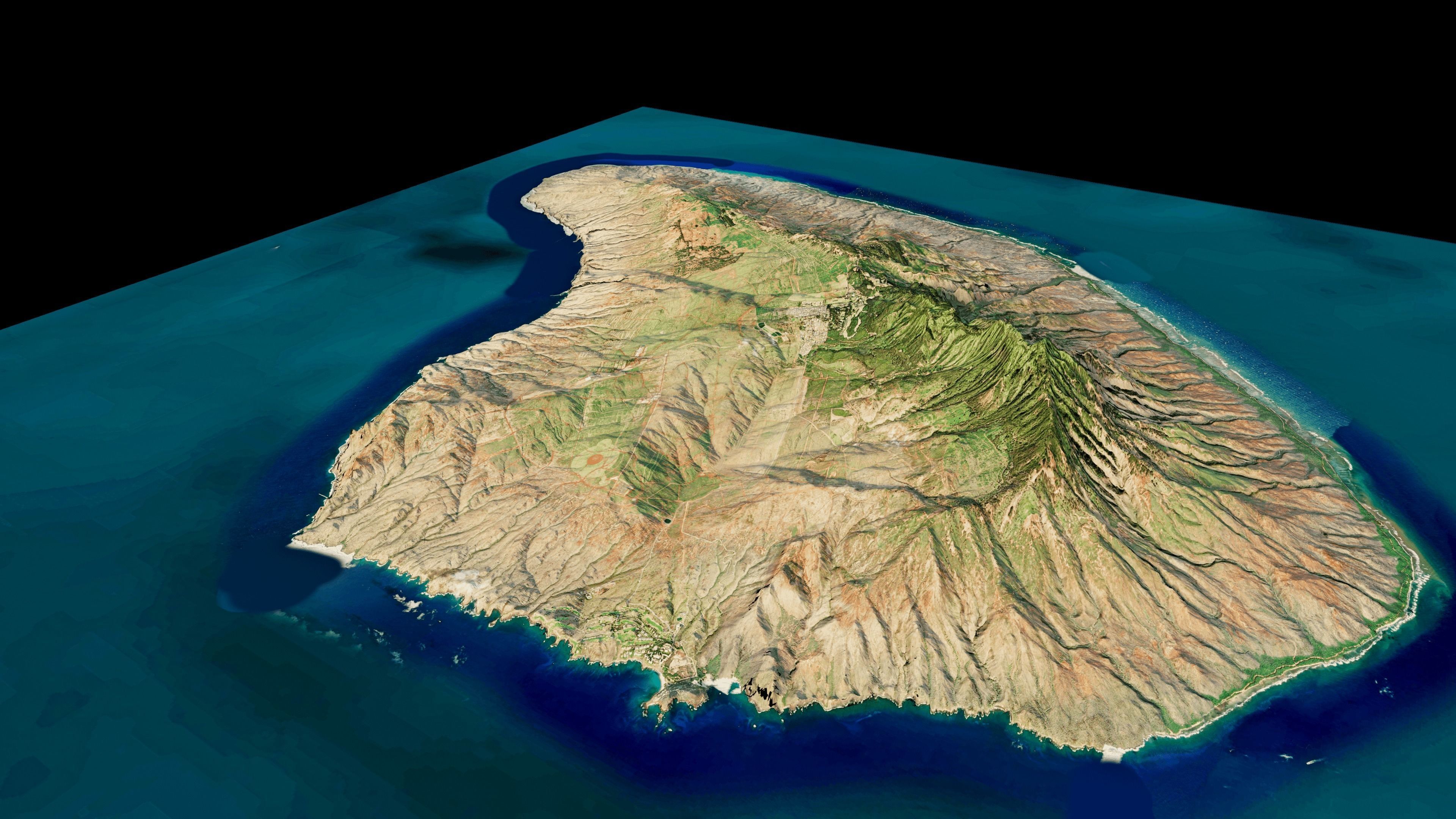 Lanai Island 3d Model terrain Low-poly 3D model_5