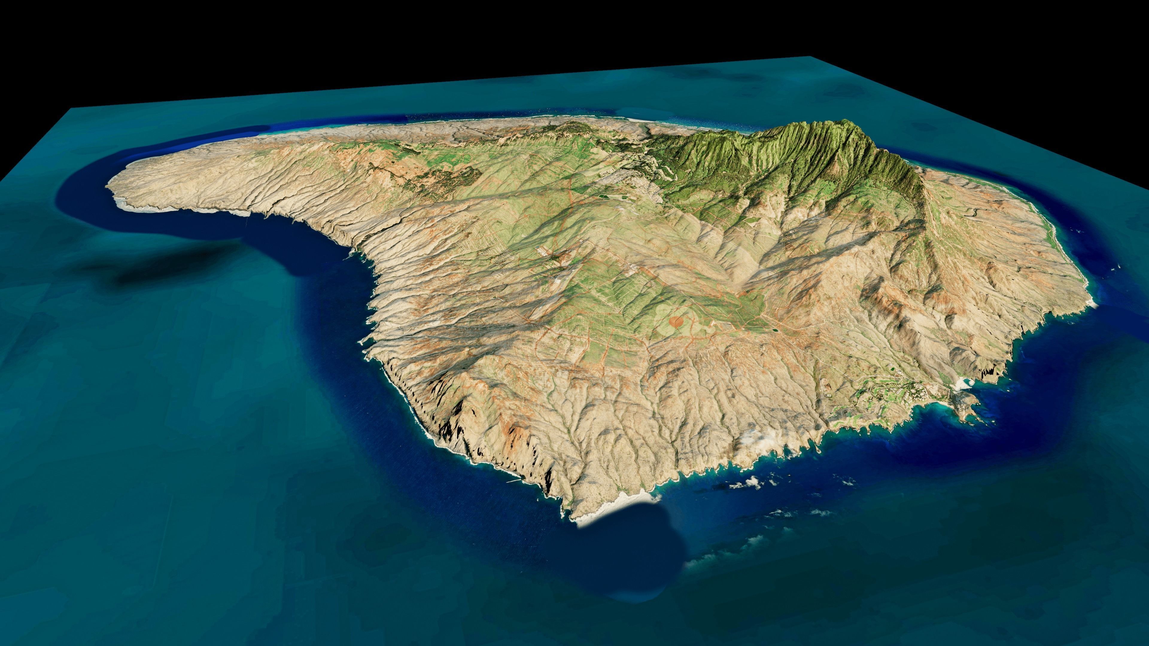 Lanai Island 3d Model terrain Low-poly 3D model_8