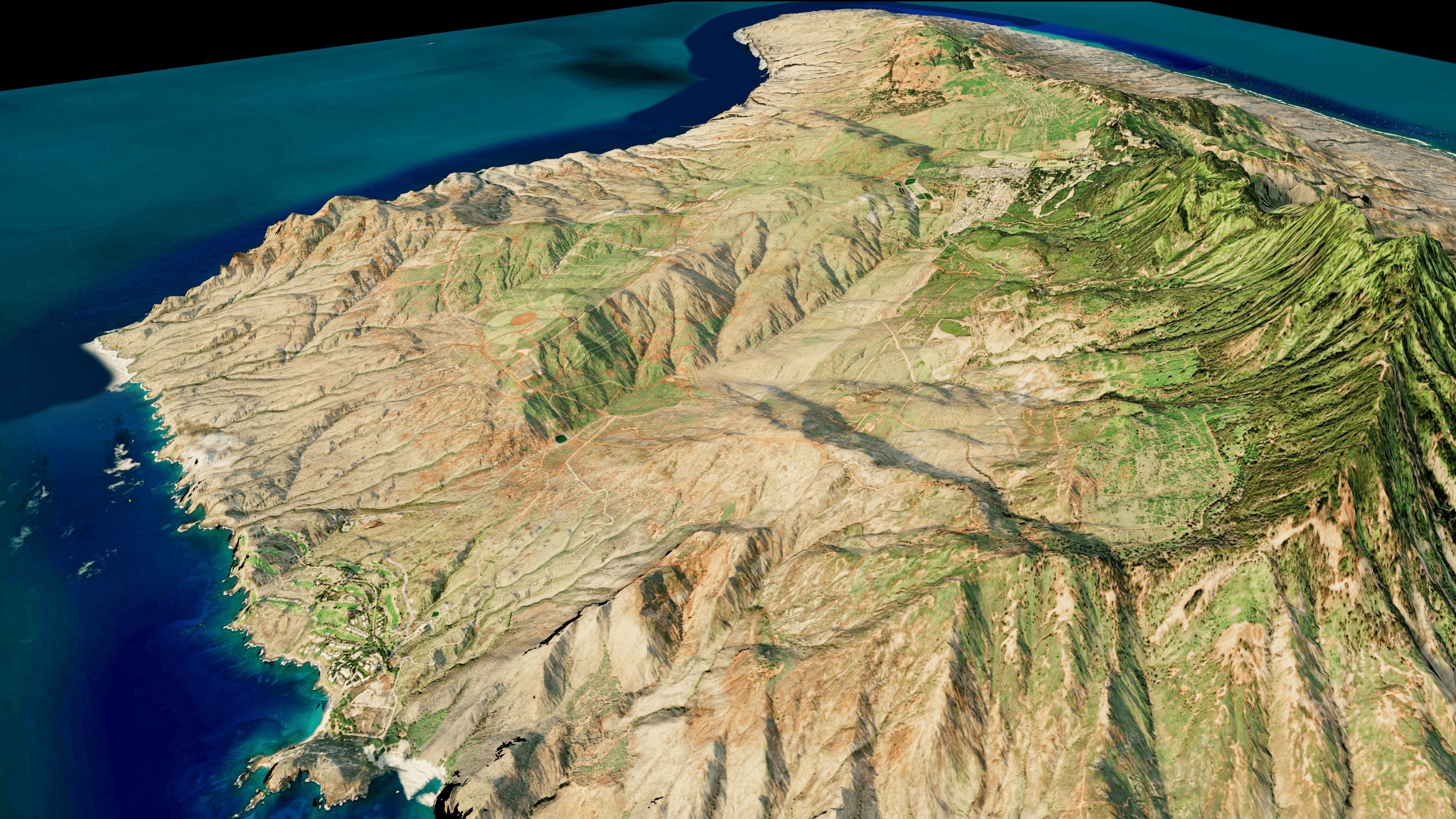 Lanai Island 3d Model terrain Low-poly 3D model_7