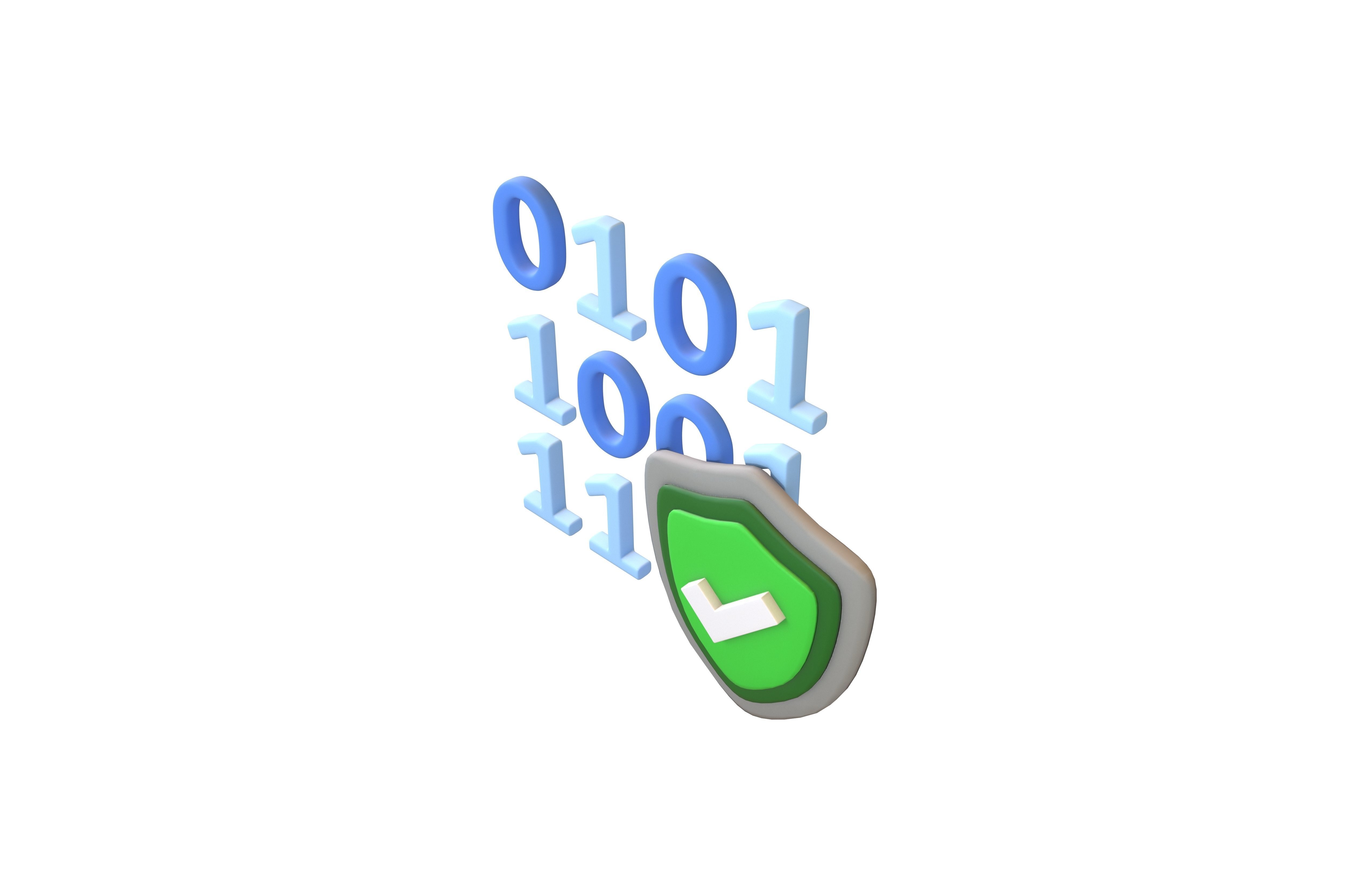 Data Protect Icon v1 001 Low-poly 3D model_2