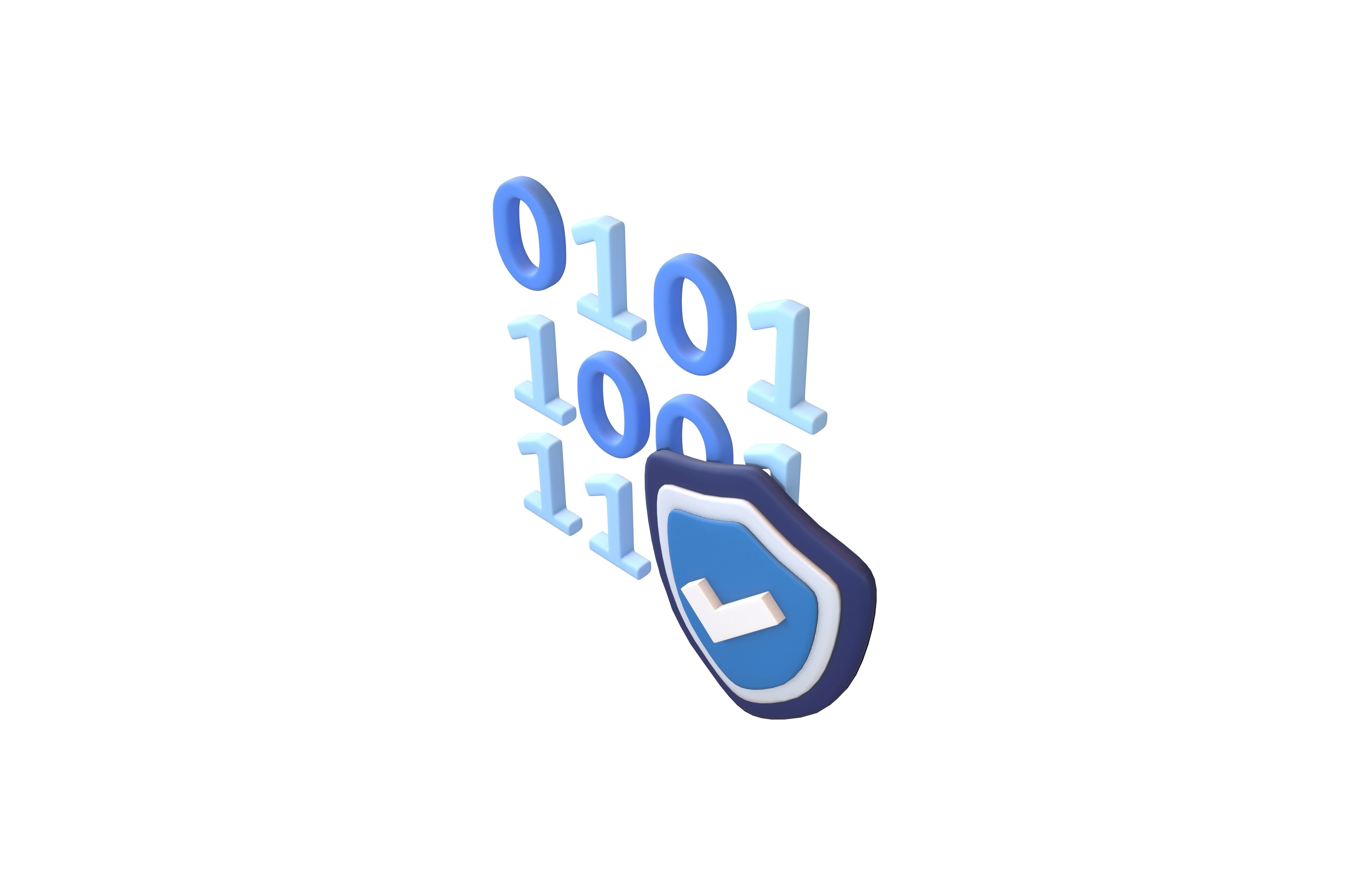 Data Protect Icon v1 002 Low-poly 3D model_2