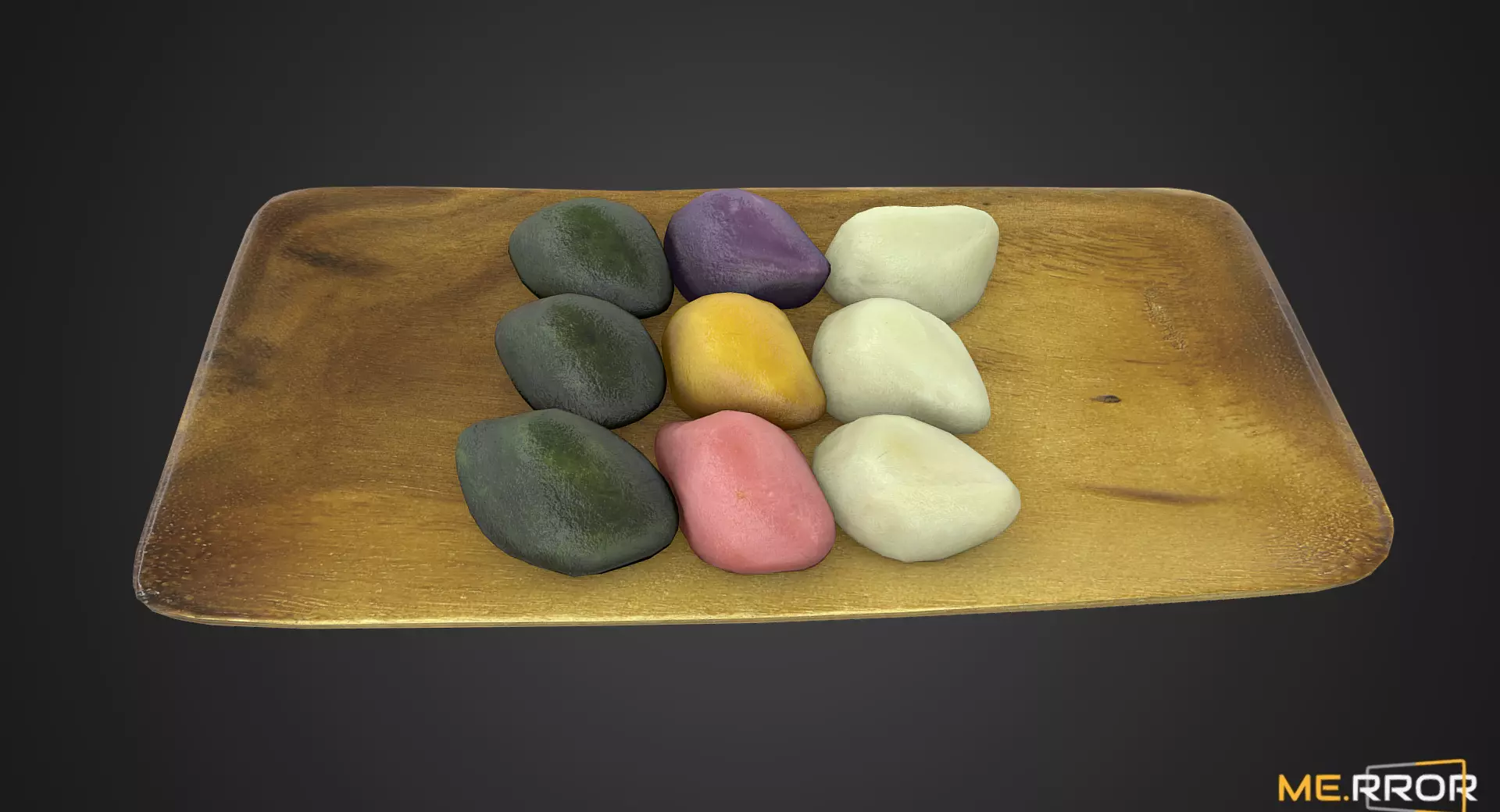Game Ready Korean Rice Cake Songpyeon 3 Low-poly 3D model