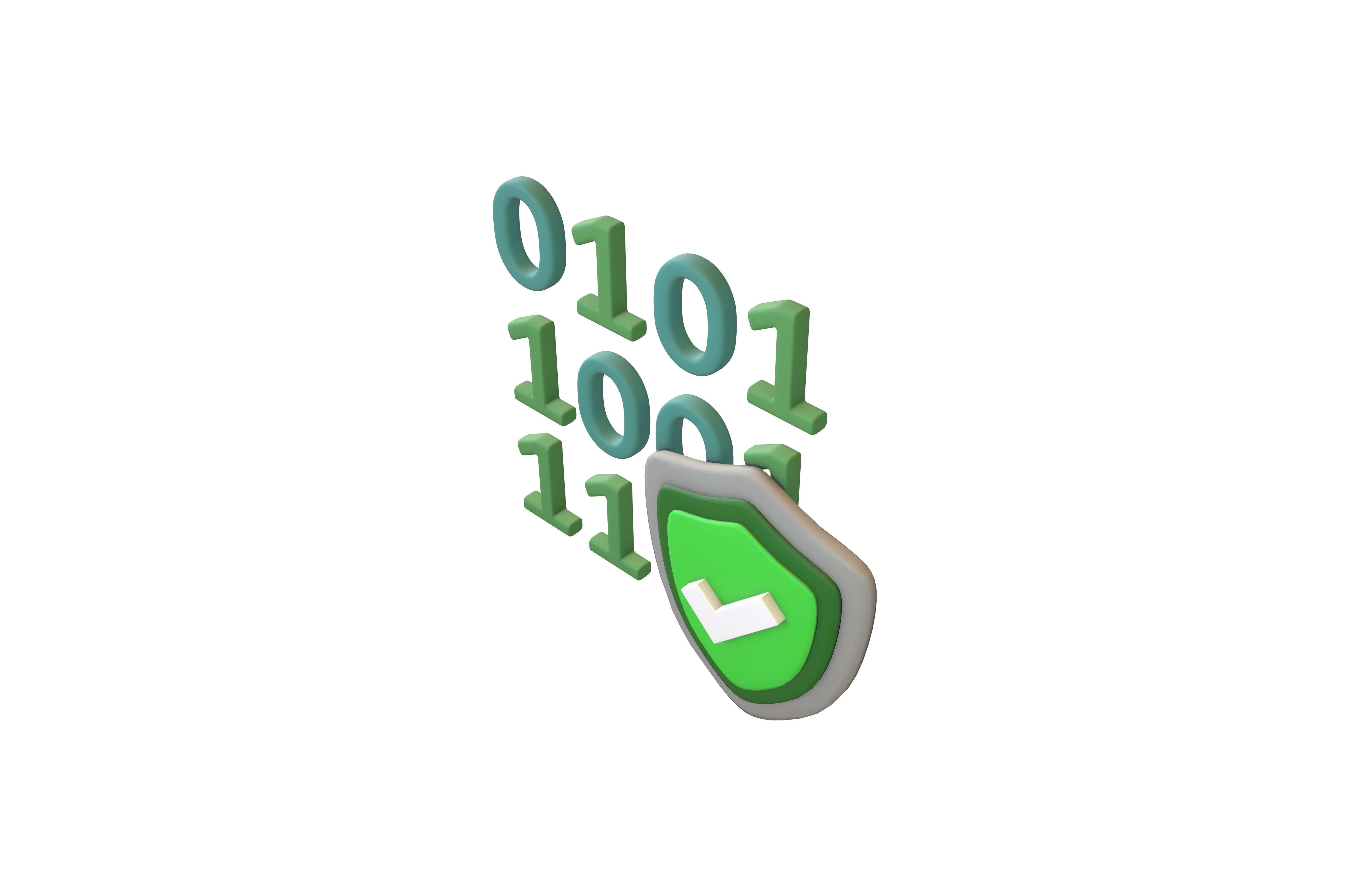 Data Protect Icon v1 004 Low-poly 3D model_2