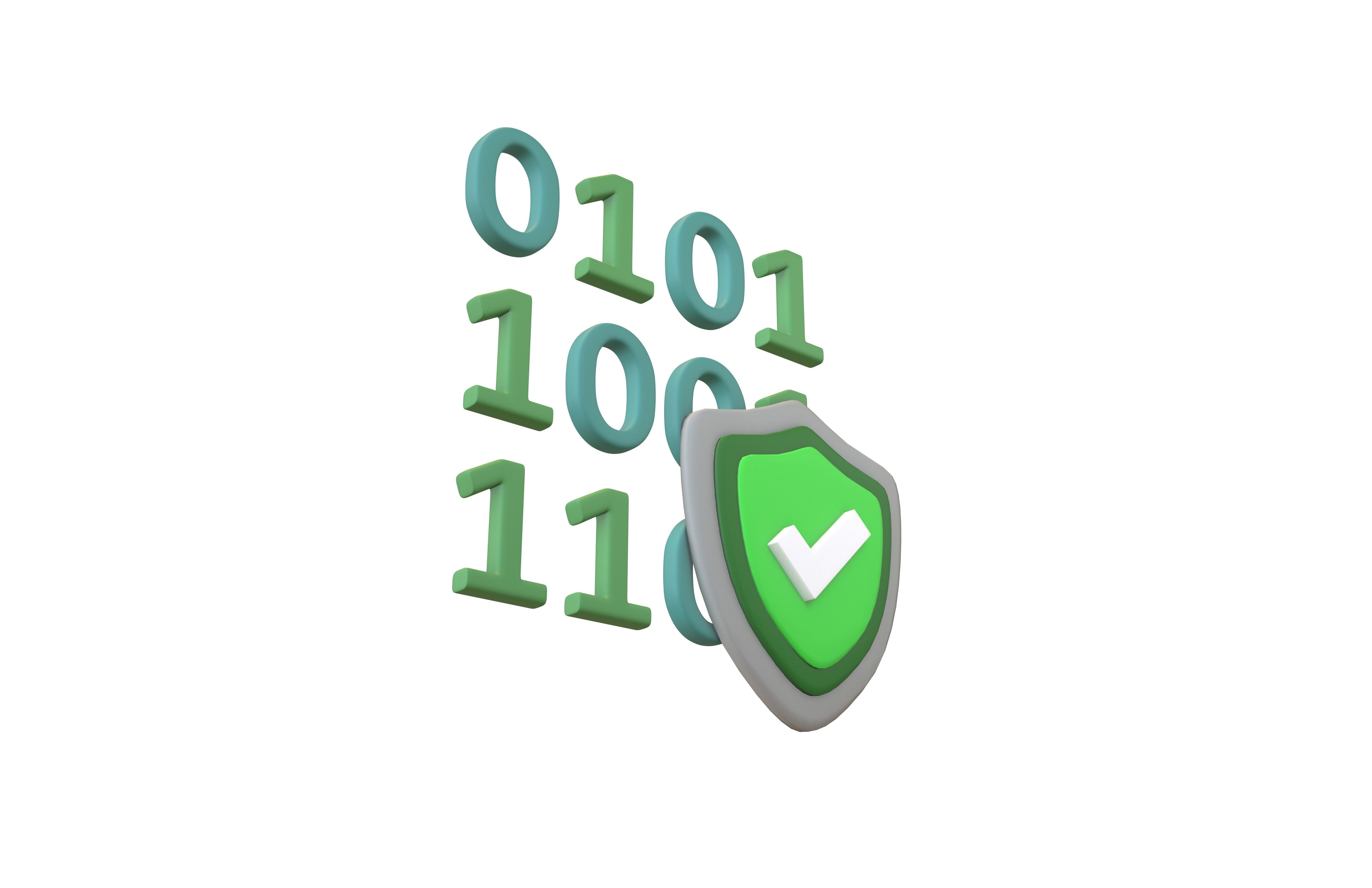 Data Protect Icon v1 004 Low-poly 3D model_3