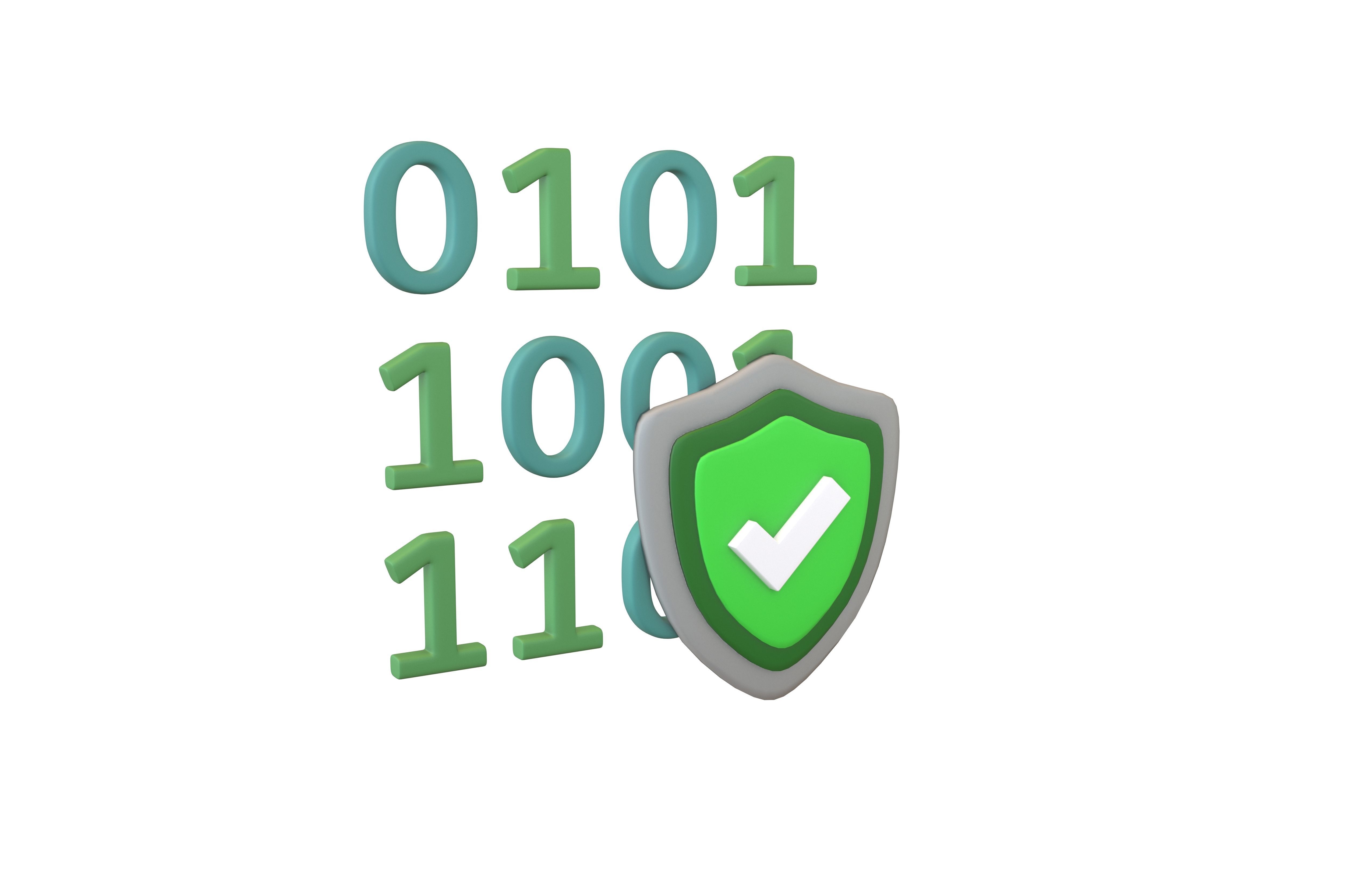 Data Protect Icon v1 004 Low-poly 3D model_1