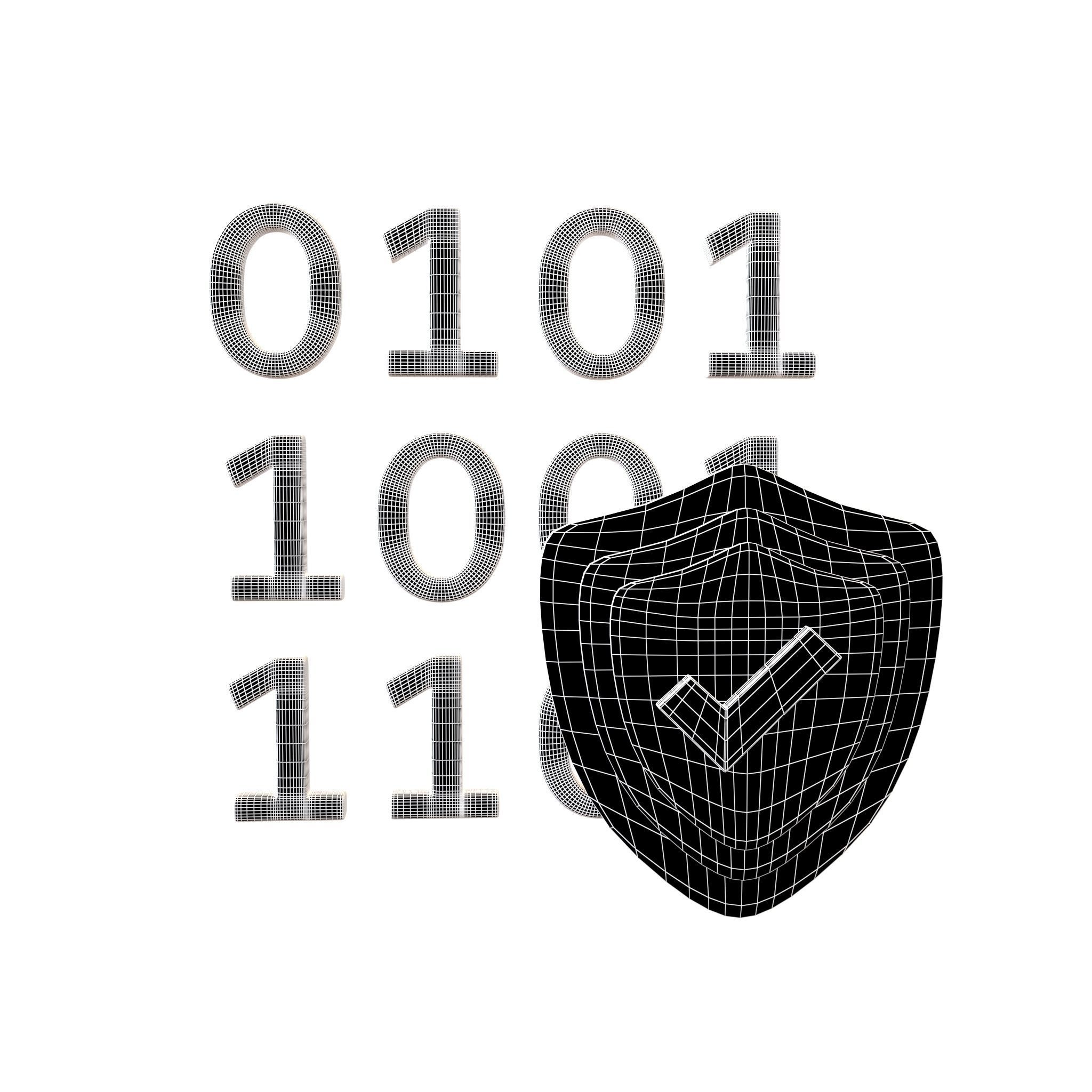 Data Protect Icon v1 004 Low-poly 3D model_4