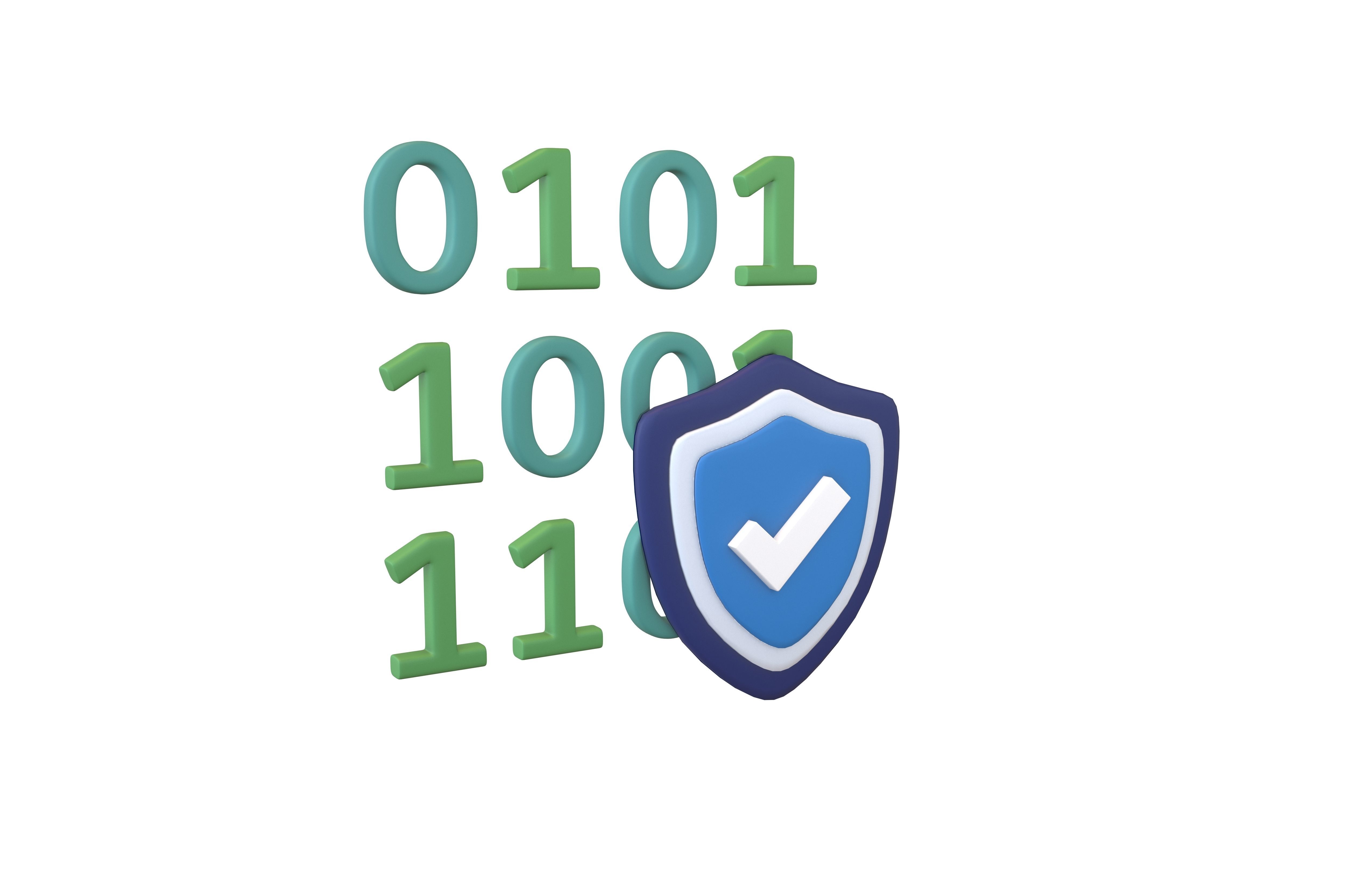 Data Protect Icon v1 005 Low-poly 3D model_1