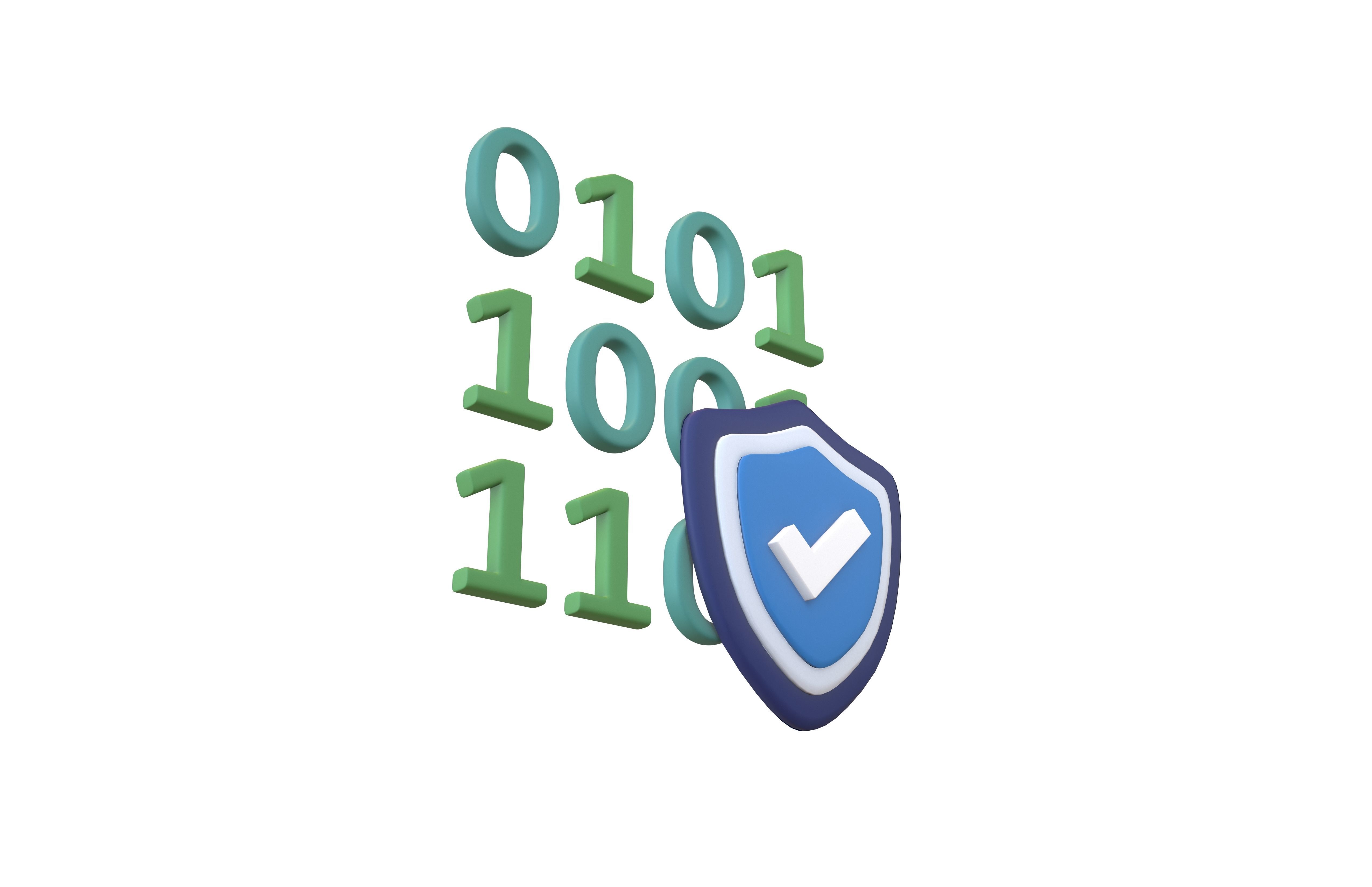 Data Protect Icon v1 005 Low-poly 3D model_3