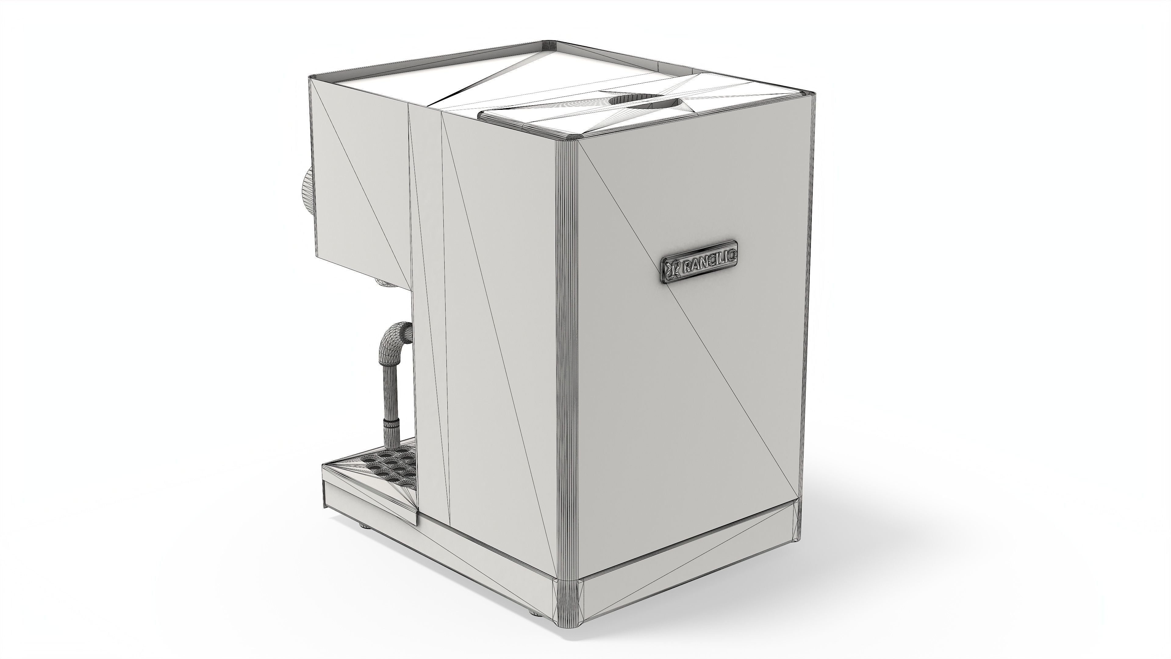 Rancilio Silvia Home Espresso Machine Low-poly 3D model_12
