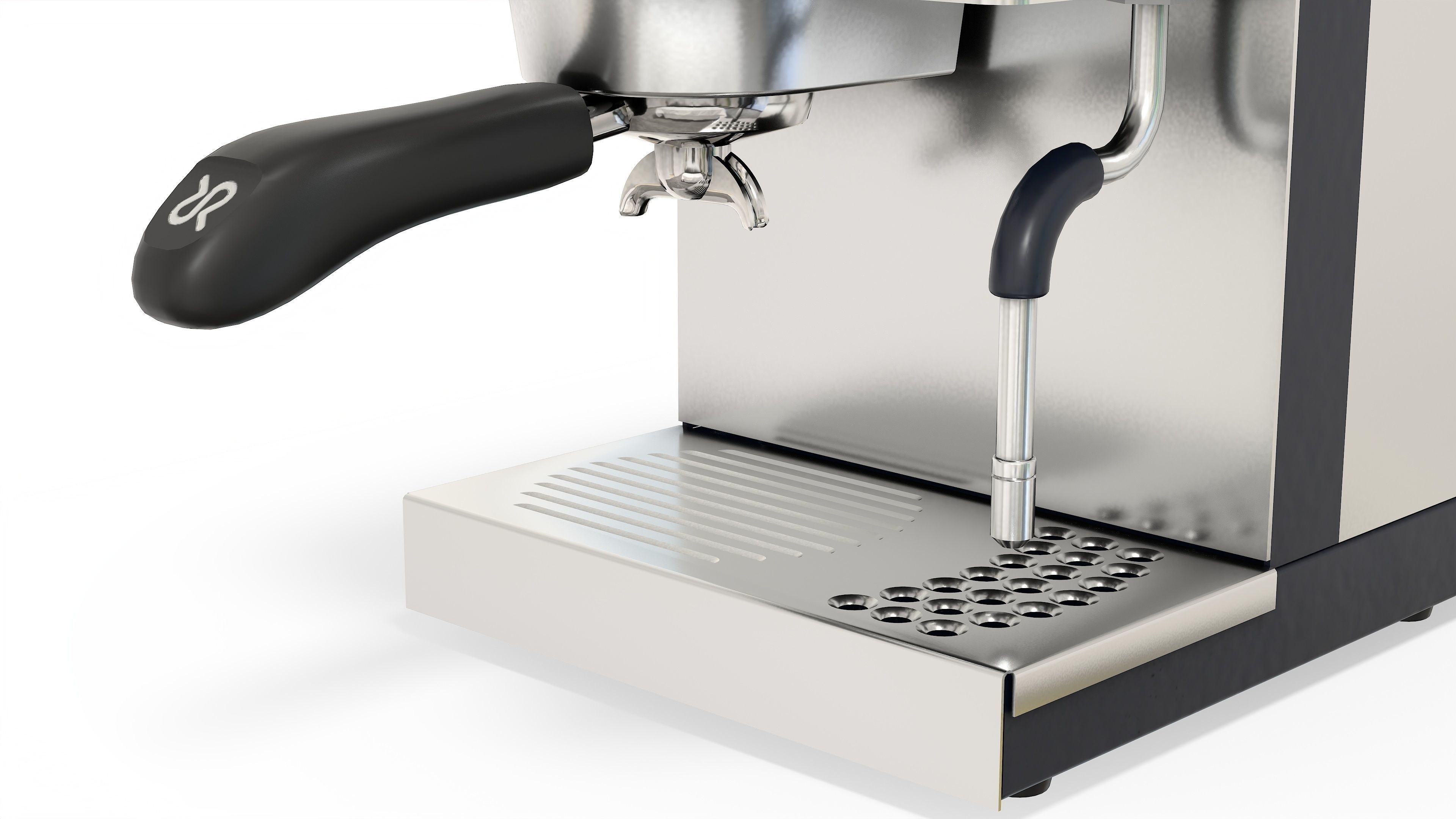 Rancilio Silvia Home Espresso Machine Low-poly 3D model_7