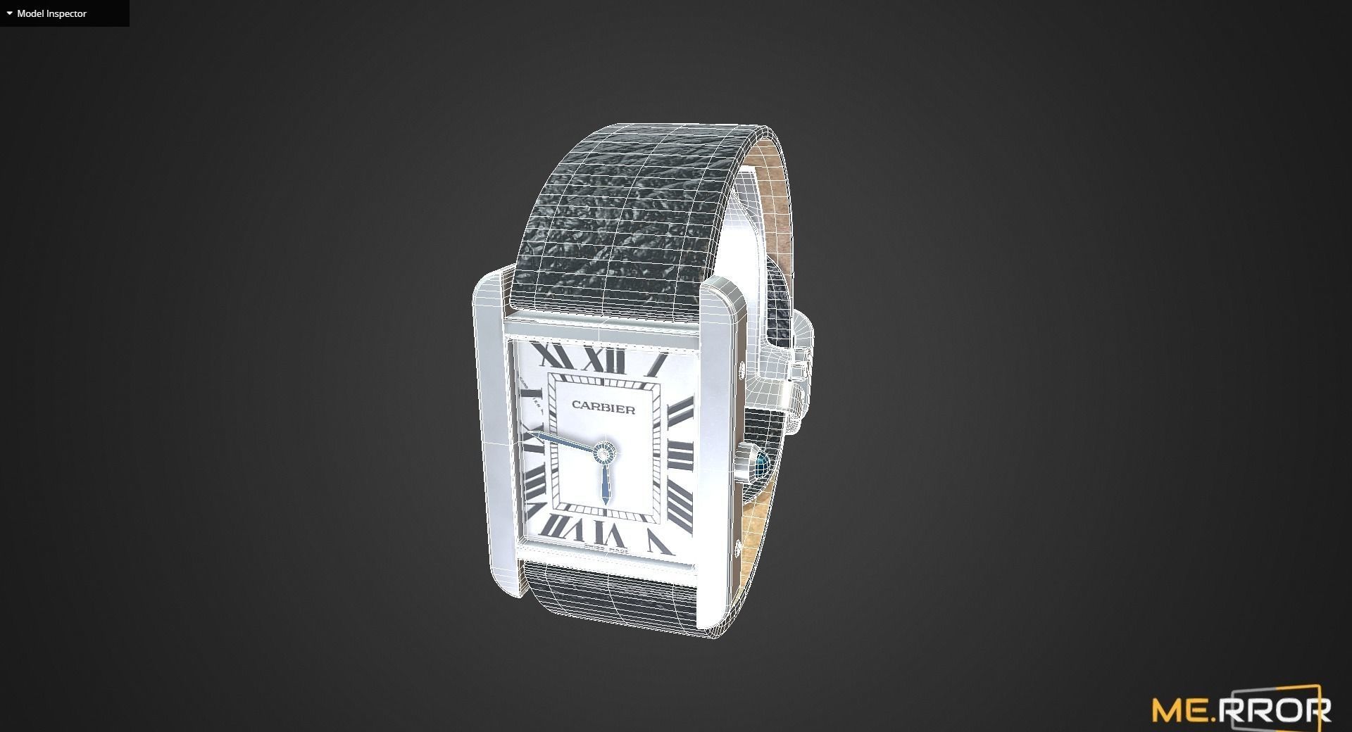 Game Ready Leater Watch Strap Low-poly 3D model_2