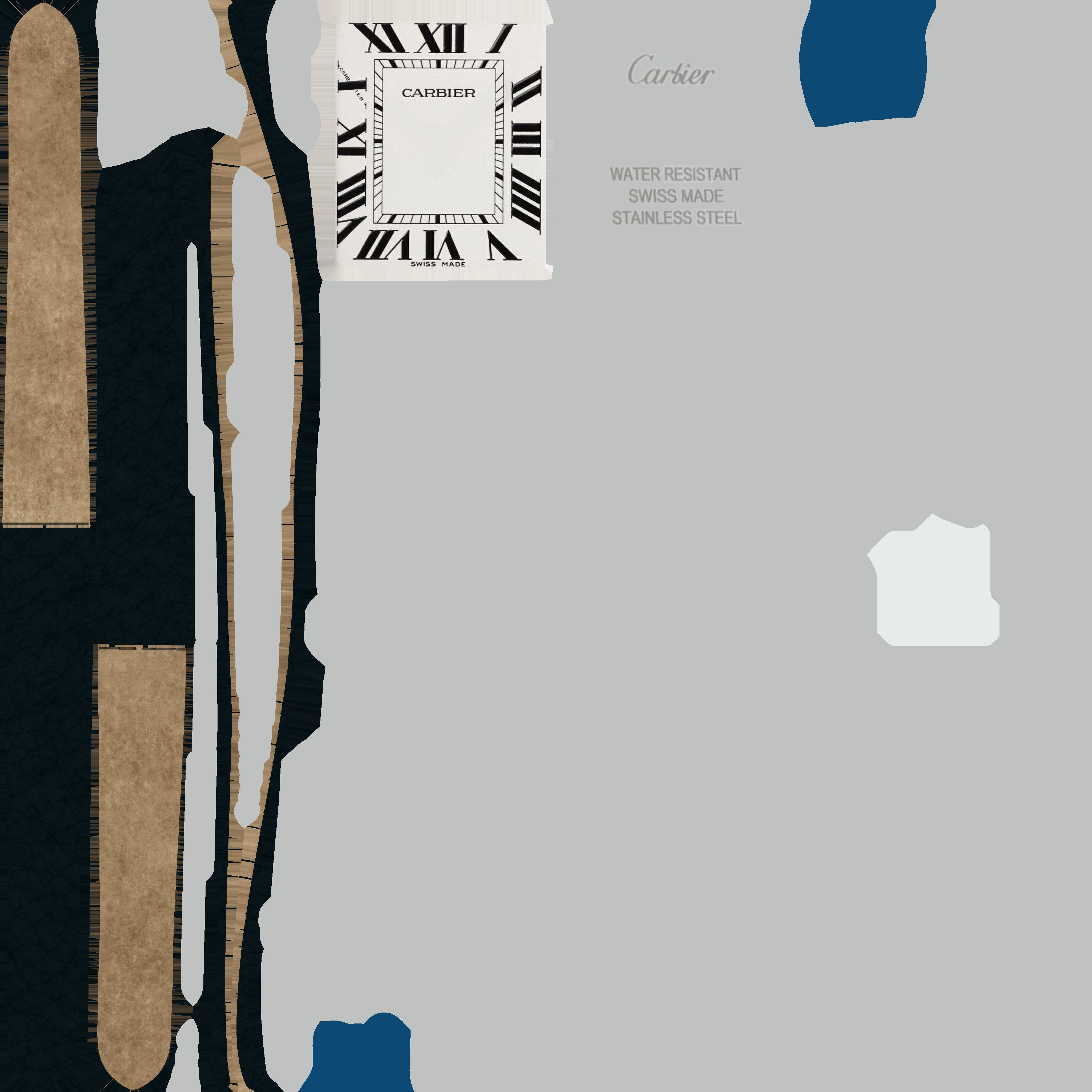 Game Ready Leater Watch Strap Low-poly 3D model_14