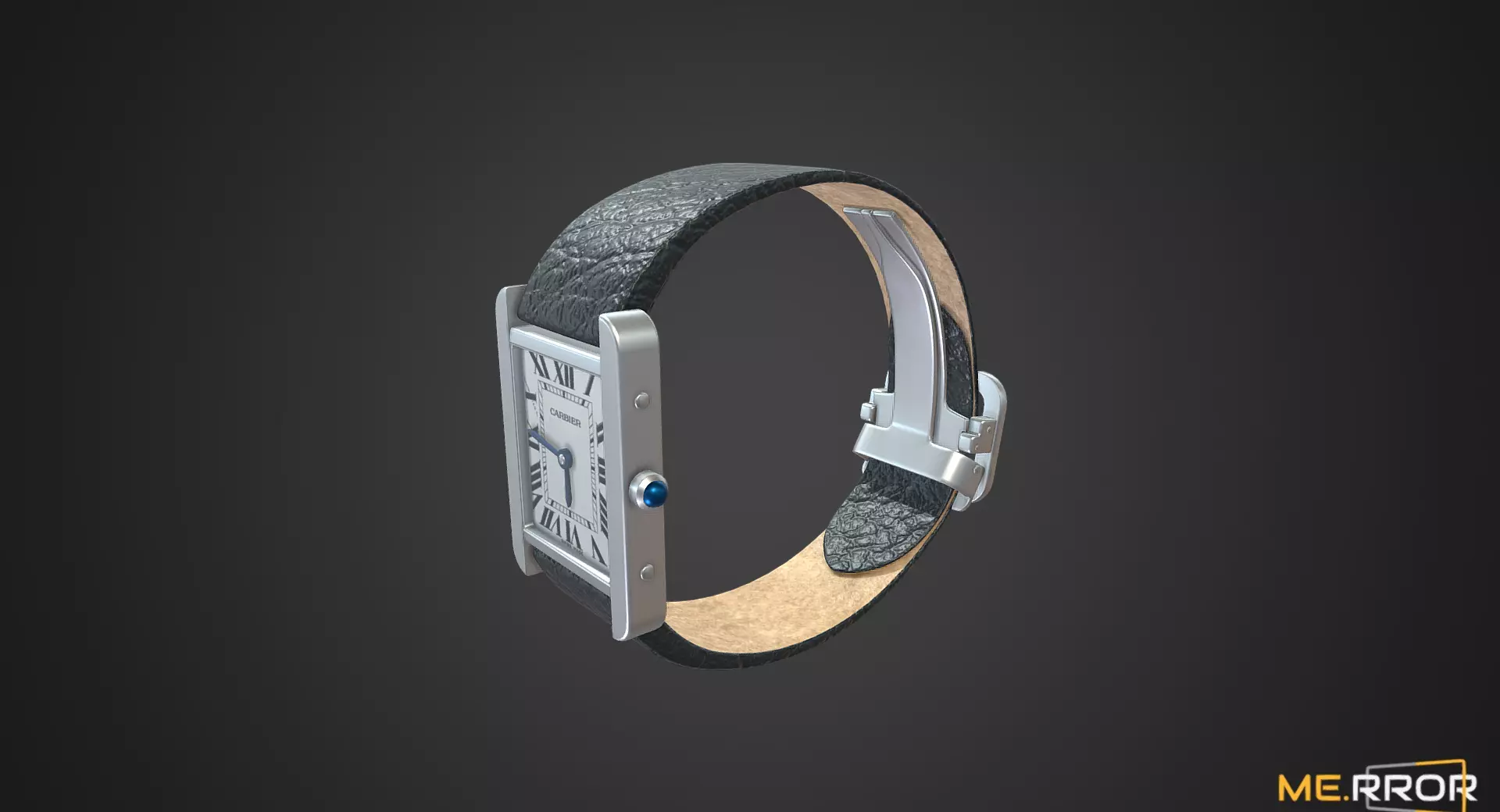 Game Ready Leater Watch Strap Low-poly 3D model_0