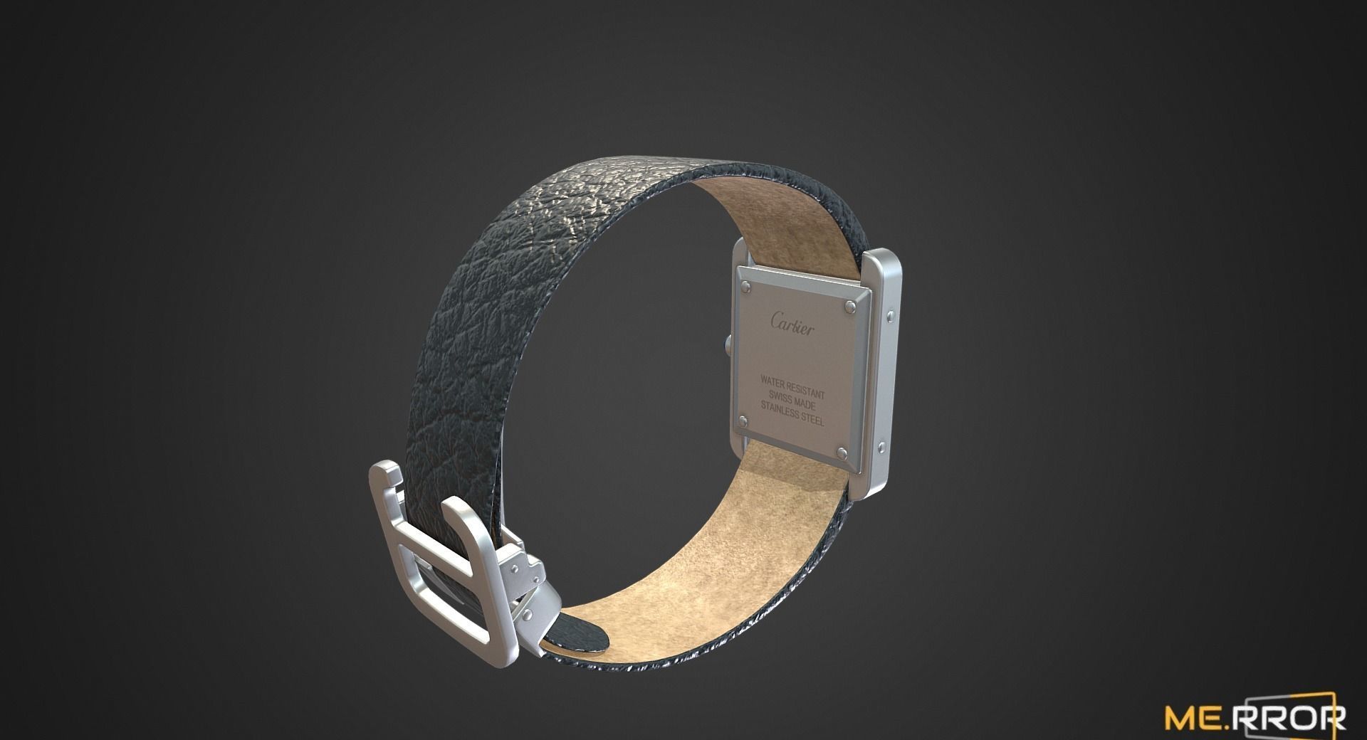 Game Ready Leater Watch Strap Low-poly 3D model_11