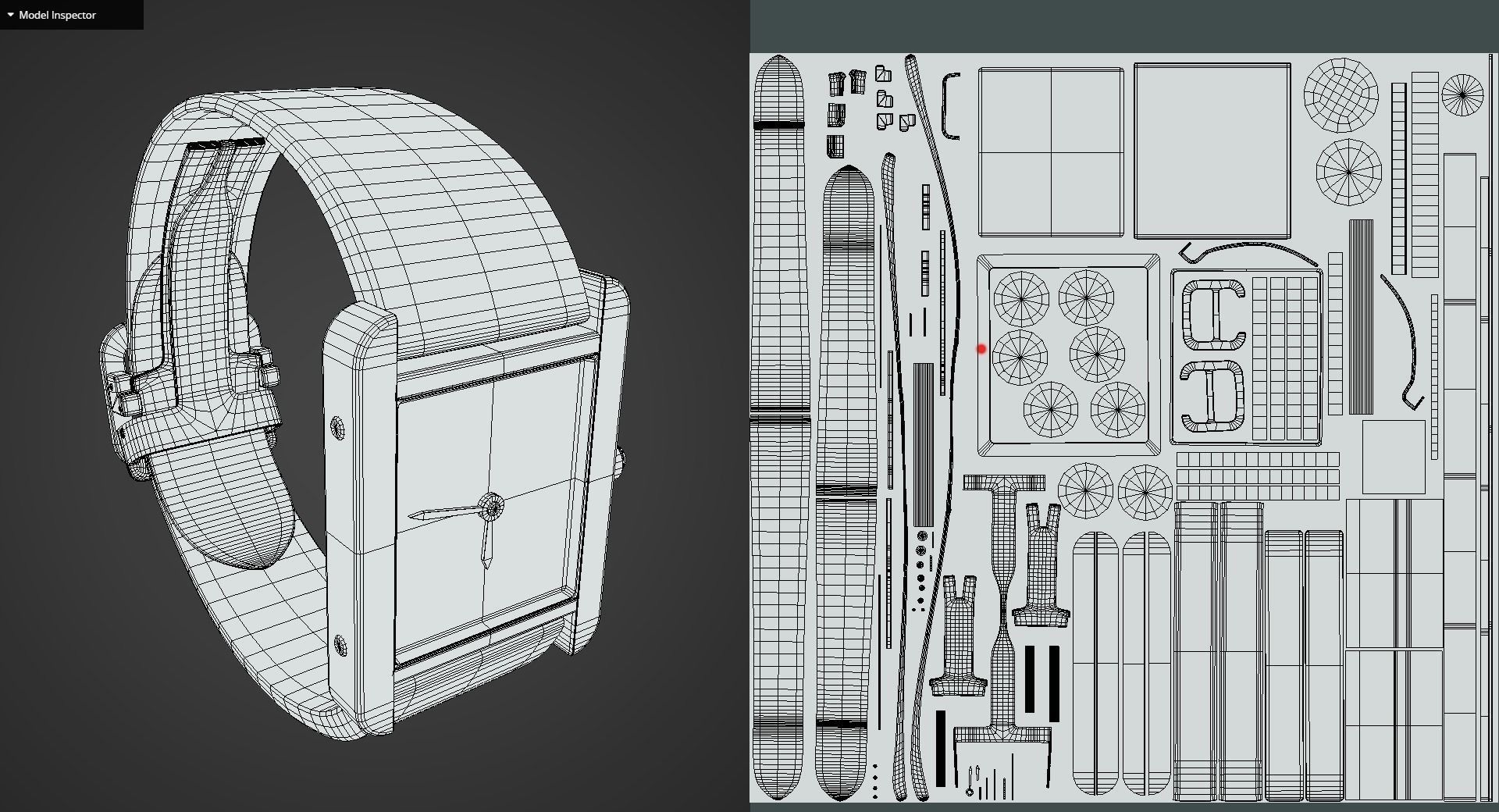 Game Ready Leater Watch Strap Low-poly 3D model_6