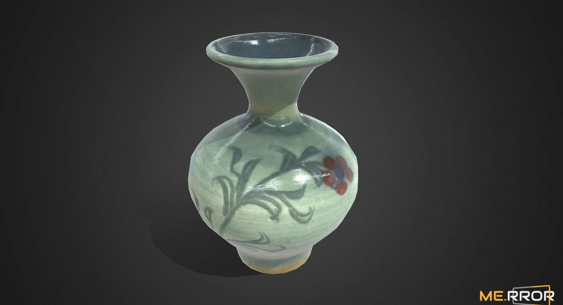 Game Ready Korean Vase Low-poly 3D model_2