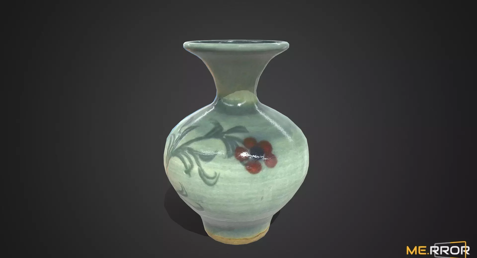 Game Ready Korean Vase Low-poly 3D model_0