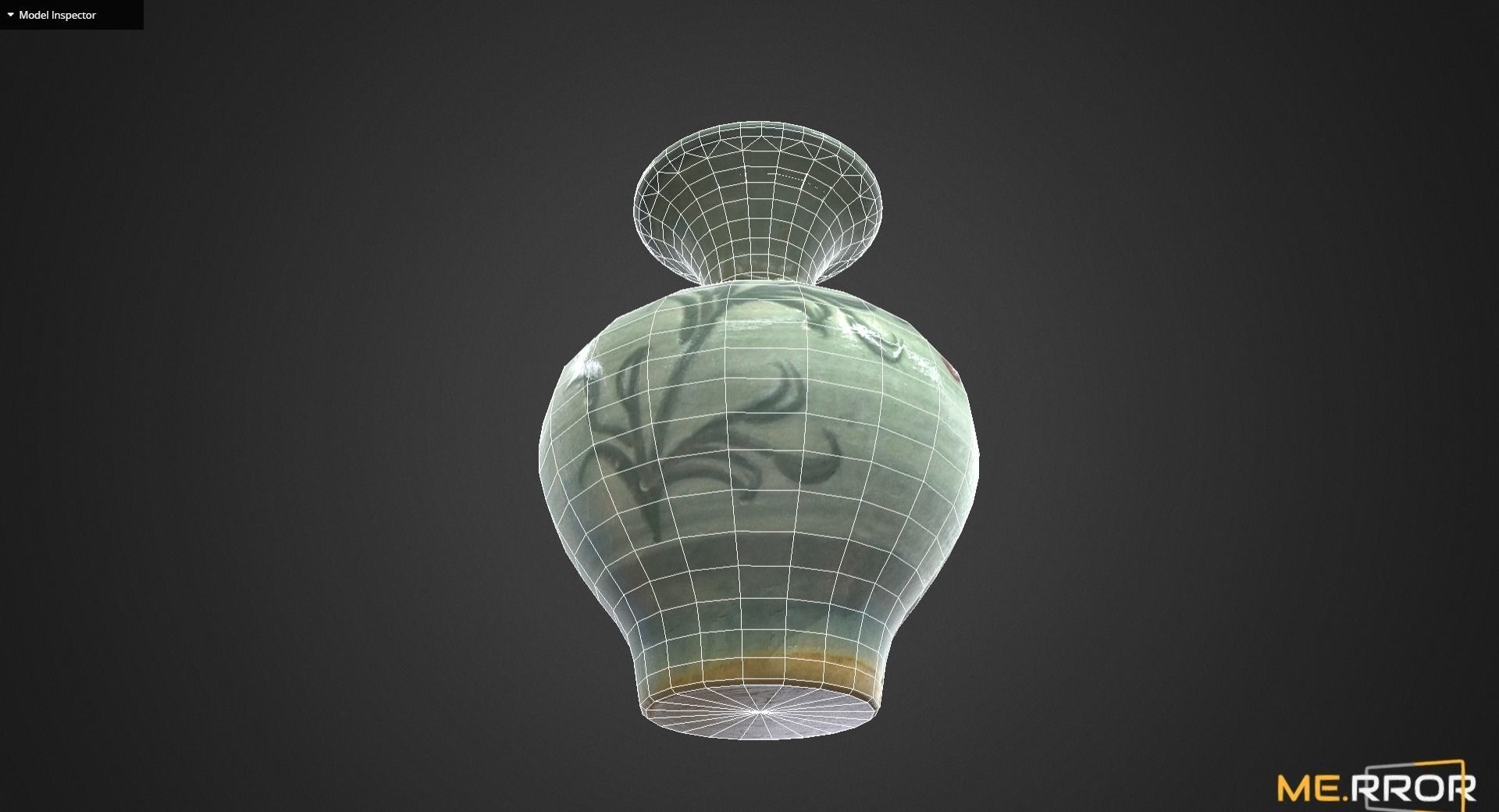 Game Ready Korean Vase Low-poly 3D model_7