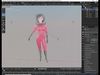 Scifi  Astronaut Girl rigged Animated Game-ready Low-poly 3D model_1