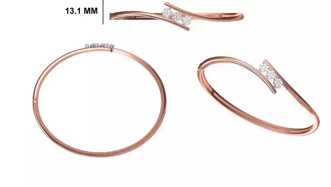 Women Bangle Bracelet STL JCD Details