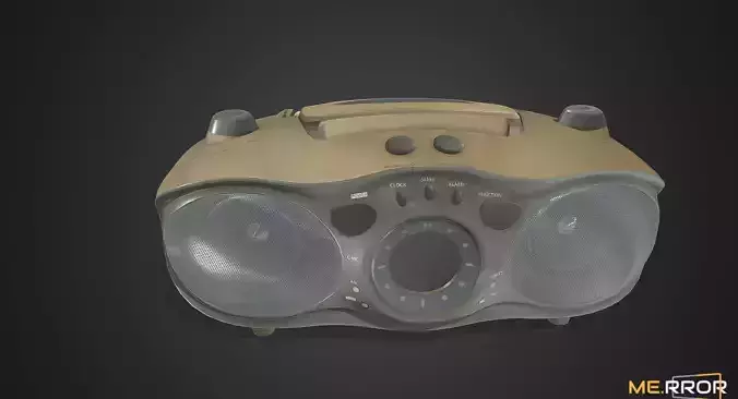 Game Ready Vintage Cassette Radio 1 Low-poly 3D model