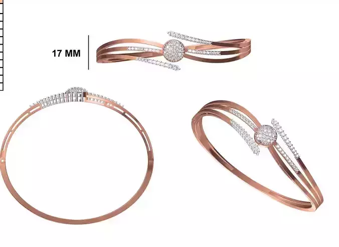 Women Bangle Bracelet STL JCD Details