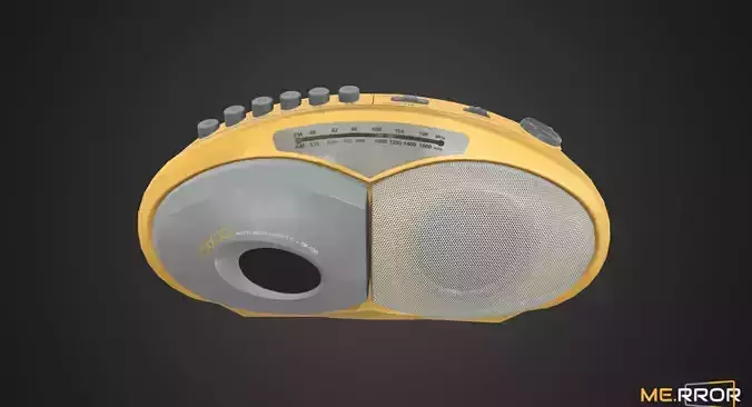 Game Ready Vintage Cassette Radio 2 Low-poly 3D model