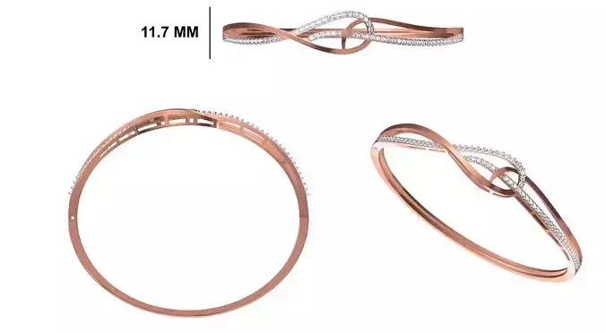 Women Bangle Bracelet STL JCD Details