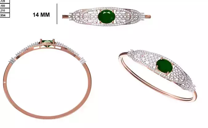 Women Bangle Bracelet STL JCD Details