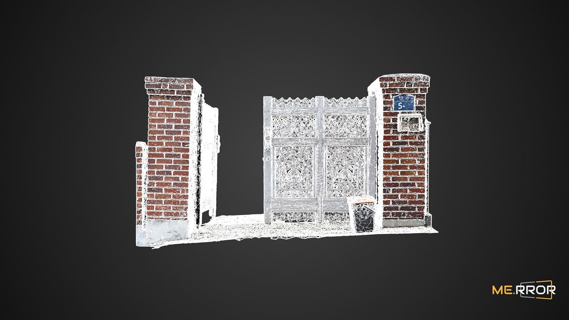 Korean Villar Door 3D model_2