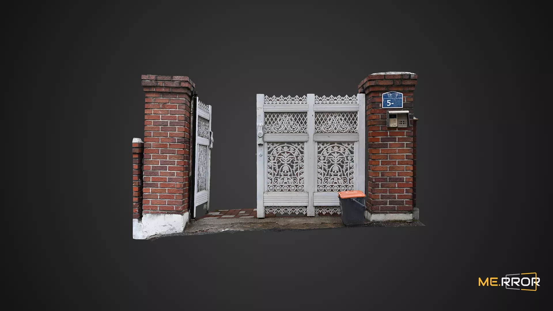 Korean Villar Door 3D model_0