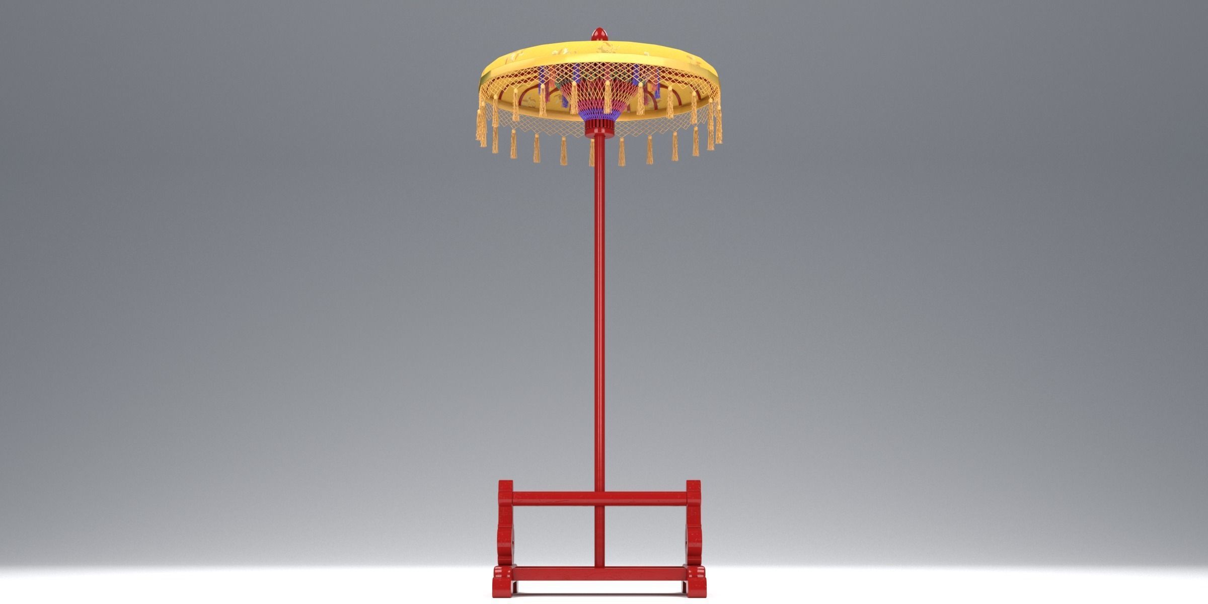 VIETNAMESE WEDDING UMBRELLA Low-poly 3D model_6