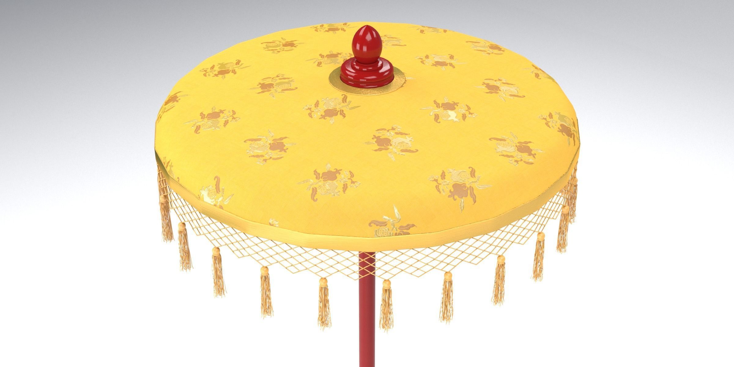 VIETNAMESE WEDDING UMBRELLA Low-poly 3D model_7