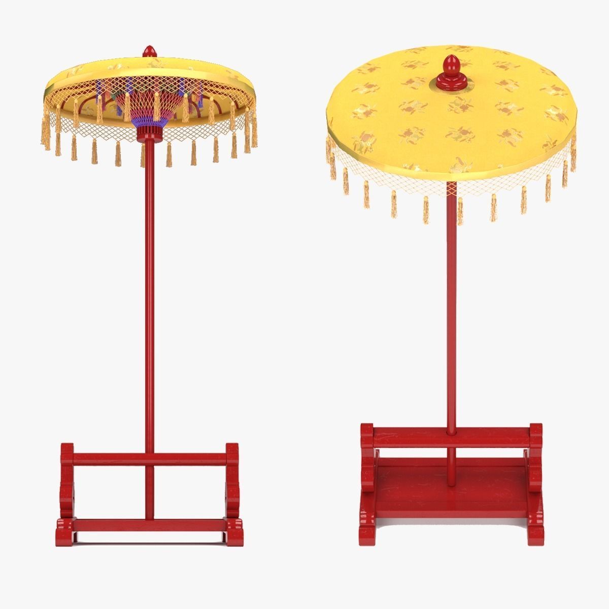 VIETNAMESE WEDDING UMBRELLA Low-poly 3D model_2