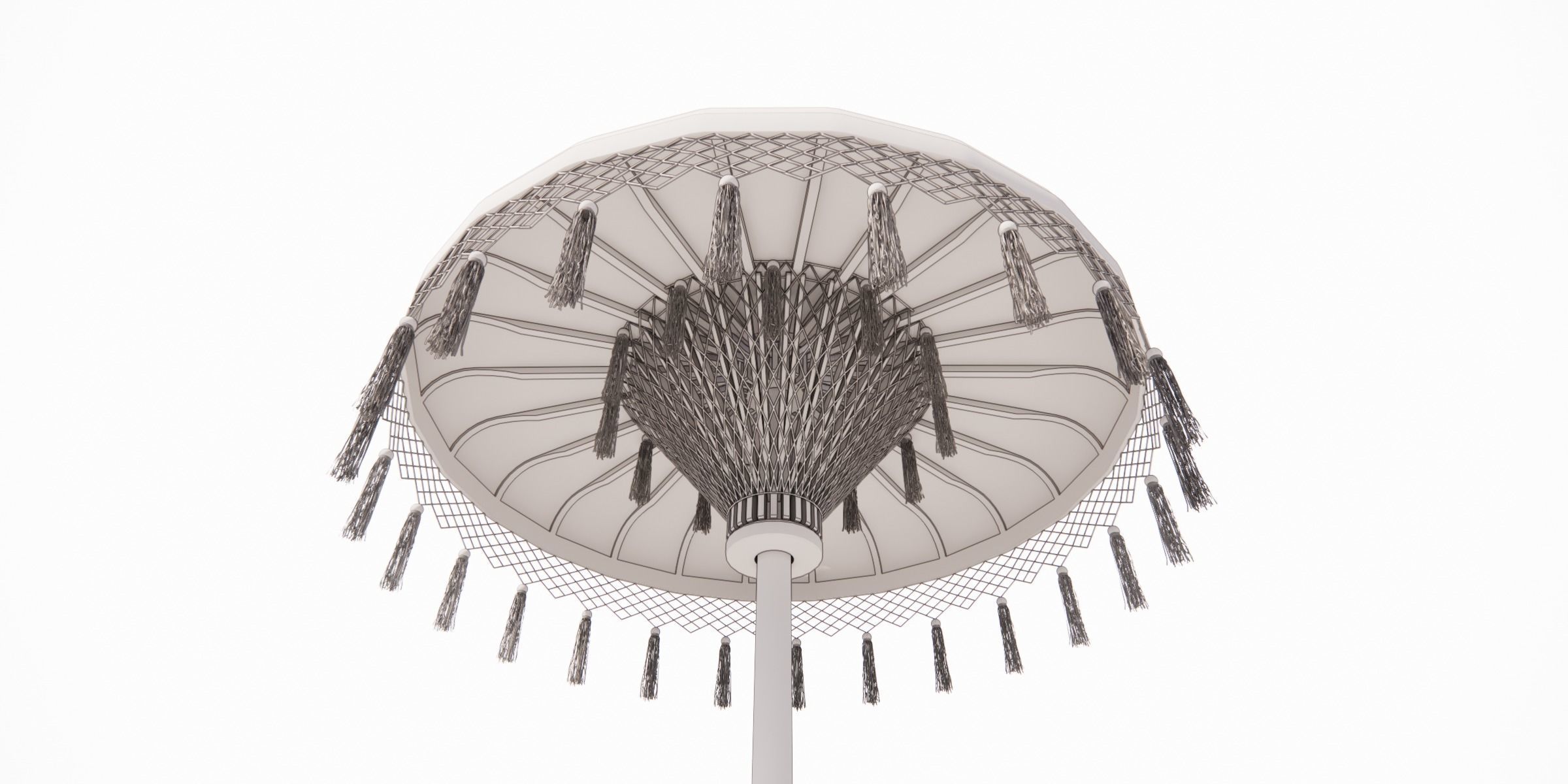 VIETNAMESE WEDDING UMBRELLA Low-poly 3D model_15