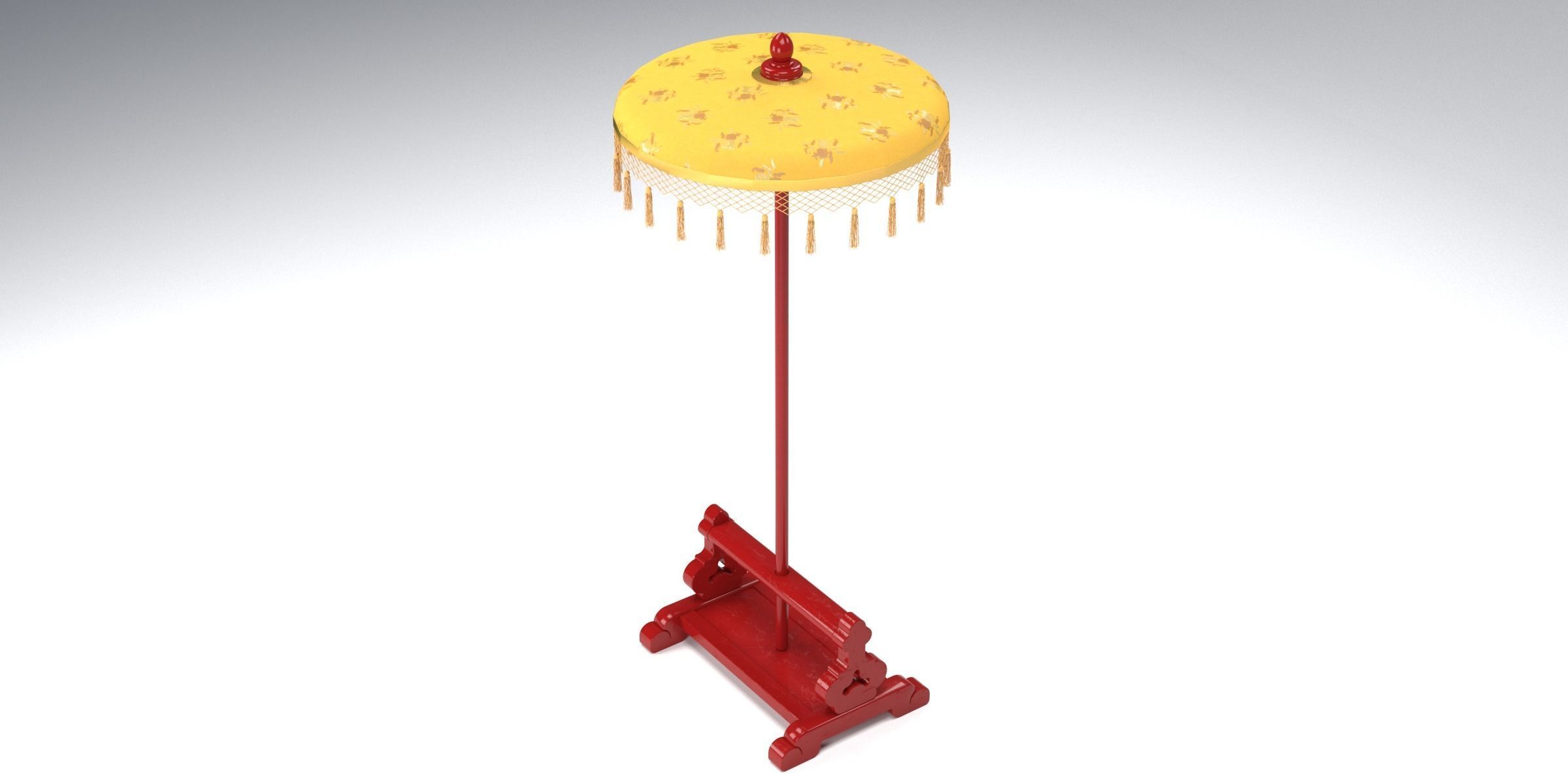 VIETNAMESE WEDDING UMBRELLA Low-poly 3D model_9