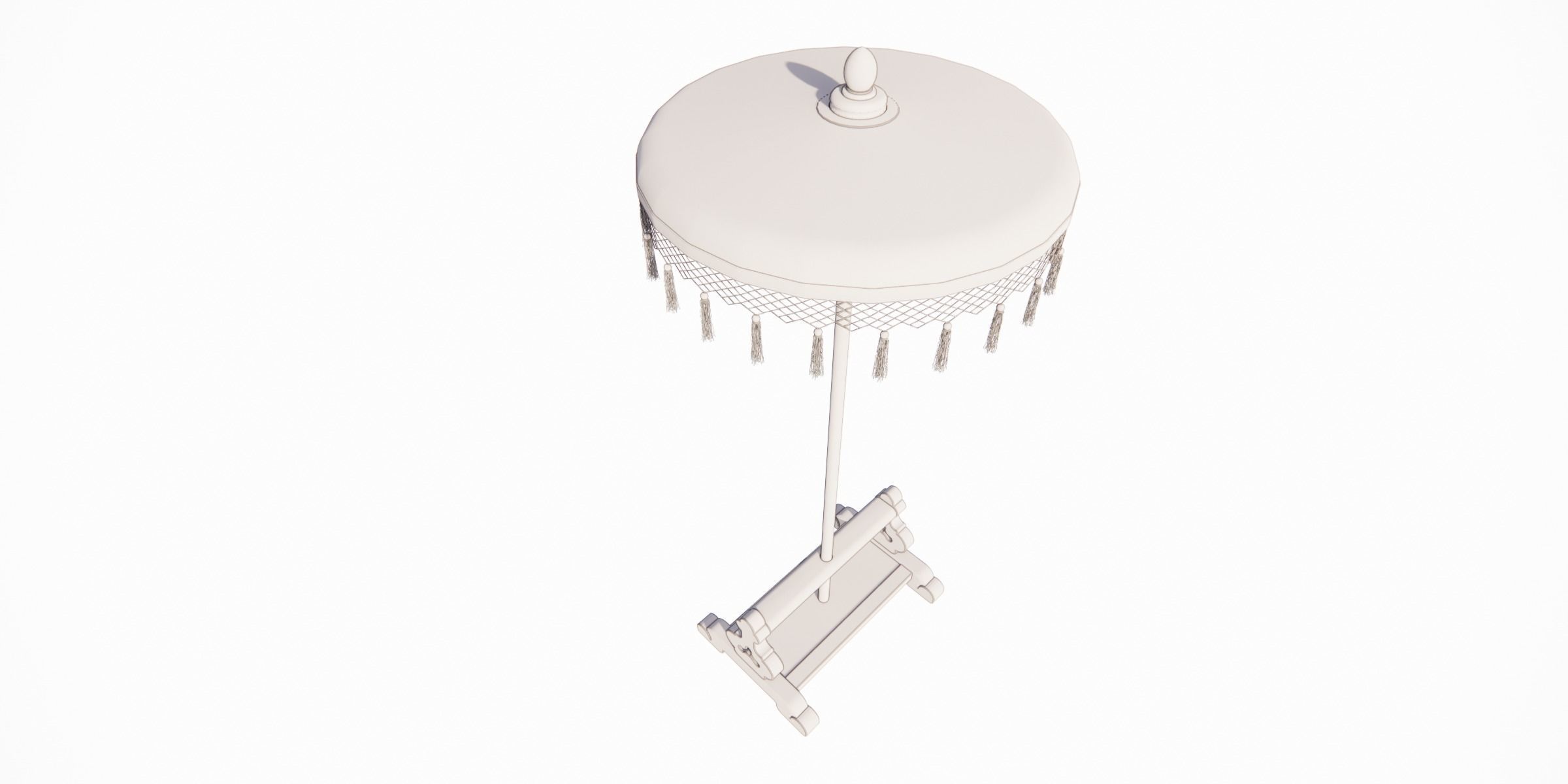 VIETNAMESE WEDDING UMBRELLA Low-poly 3D model_12