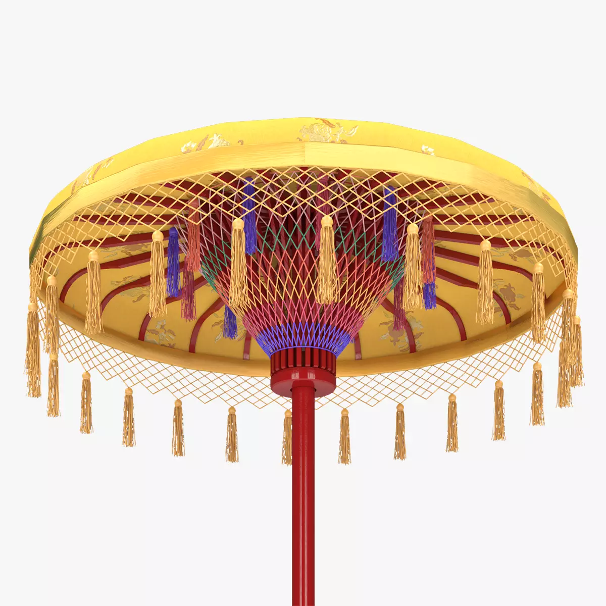 VIETNAMESE WEDDING UMBRELLA Low-poly 3D model_0