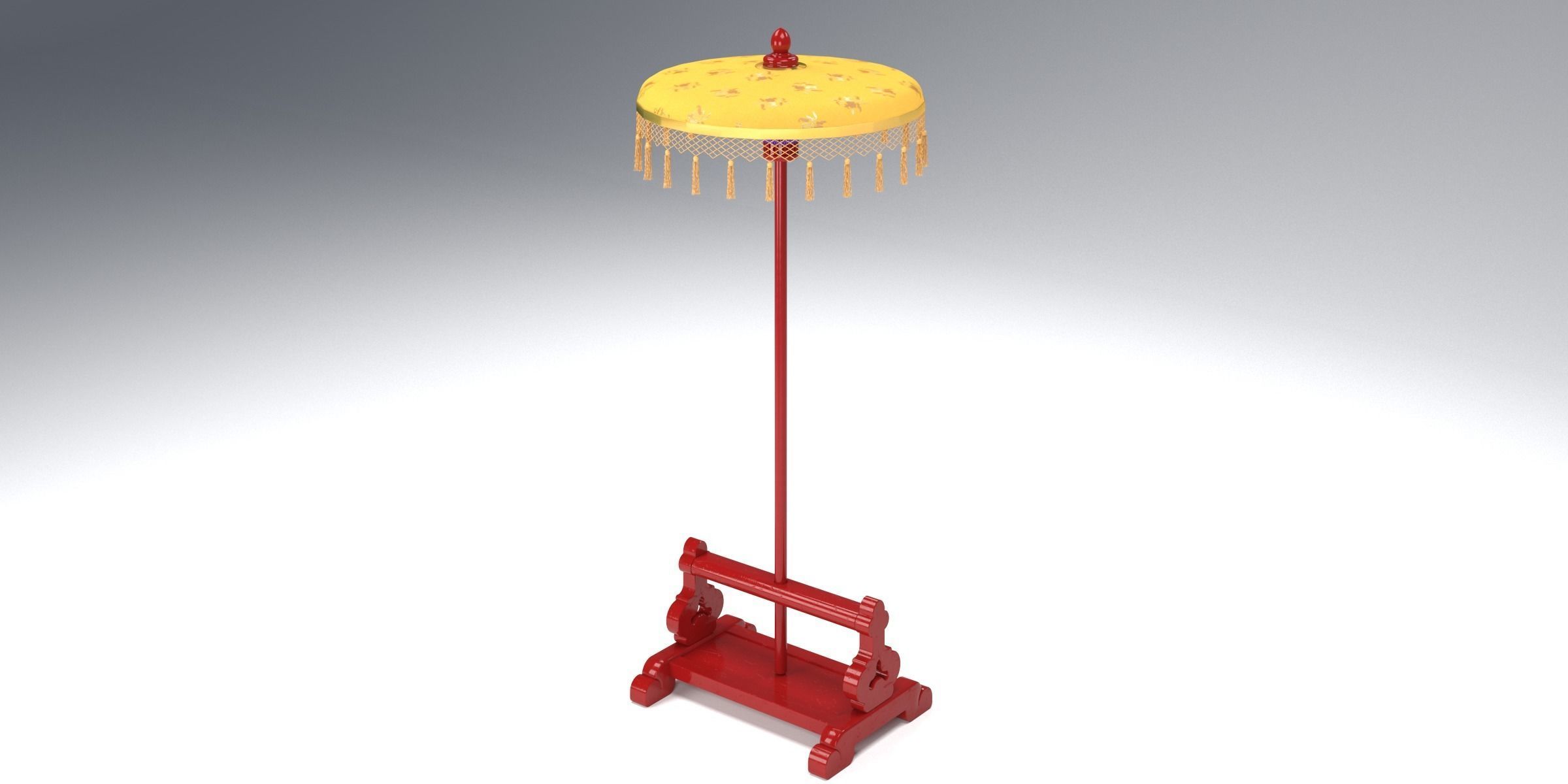 VIETNAMESE WEDDING UMBRELLA Low-poly 3D model_4