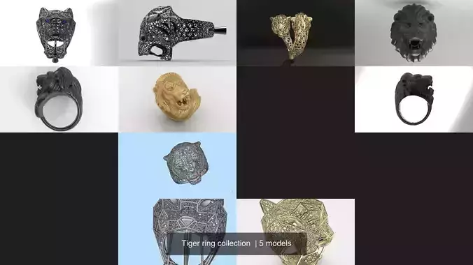 Tiger ring collection  