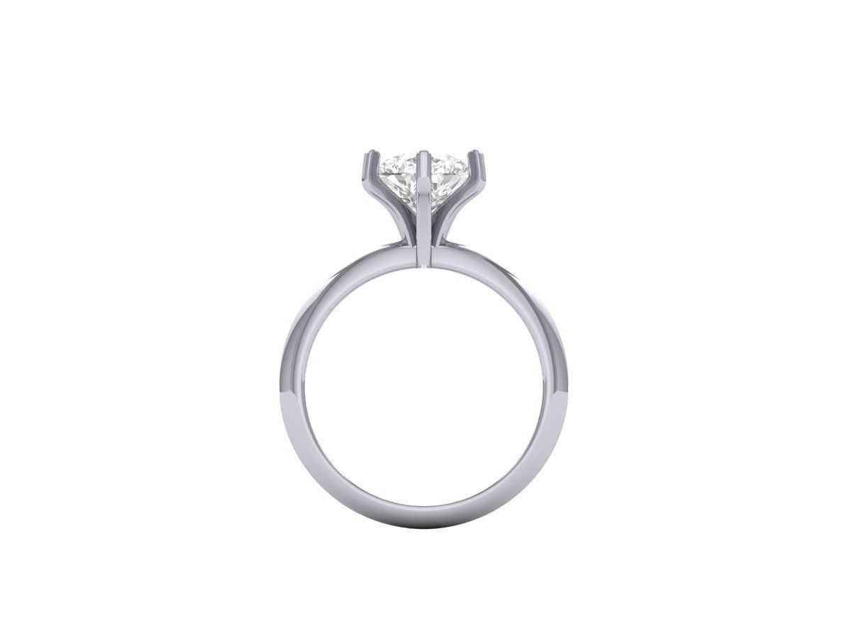 Pear Solitaire Ring 3D print model_8